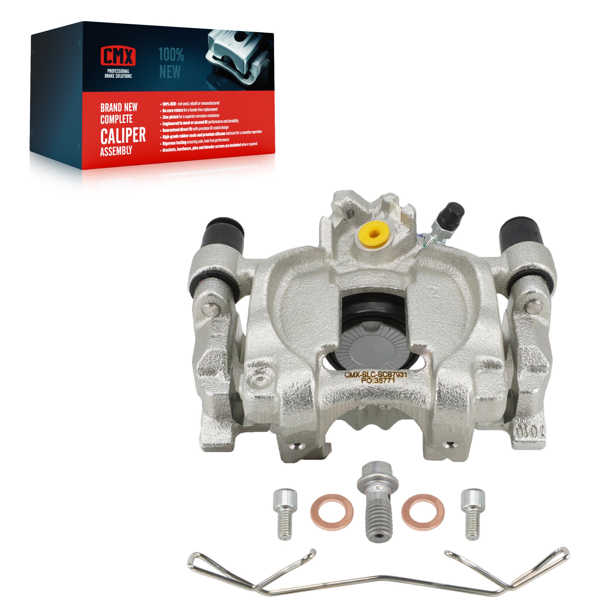 CMX SLC-SCB7931 Disc Brake Caliper for 2015-2025 Volkswagen Atlas, Volkswagen Atlas Cross Sport, Volkswagen Jetta - Rear Left