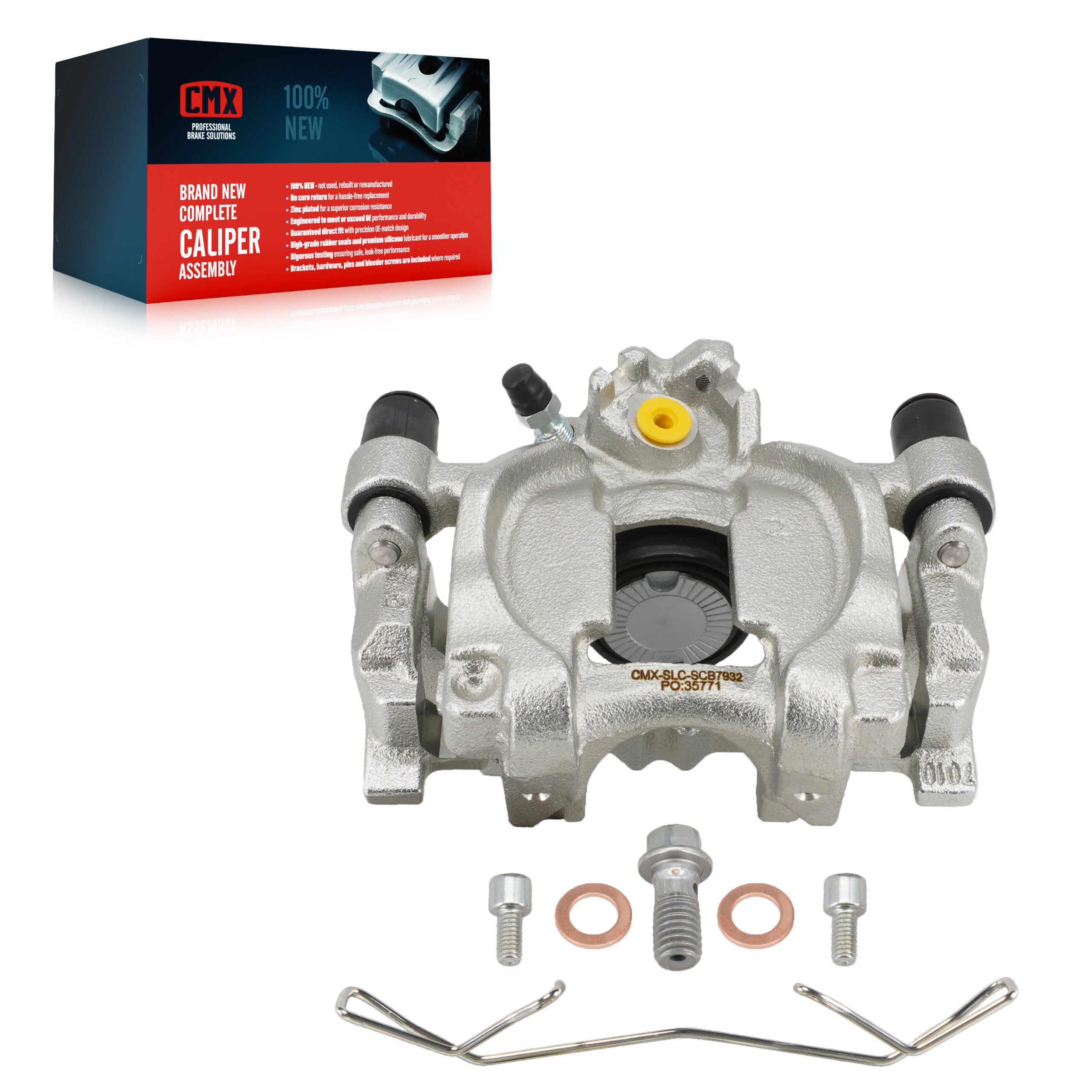 CMX SLC-SCB7932 Disc Brake Caliper for 2015-2025 Volkswagen Atlas, Volkswagen Atlas Cross Sport, Volkswagen Jetta - Rear Right