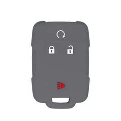 Silicone Key Cover for GMC Sierra Canyon Silverado Colorado 2014-2021 M3N-32337100 22859397 (4 Button - Black & Gray)