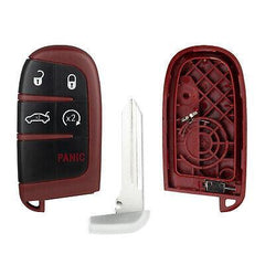 Smart Key Fob Shell Case for Journey Durango Compass 2011-2018 M3N40821302 68066350AB (Red - 5 Button)