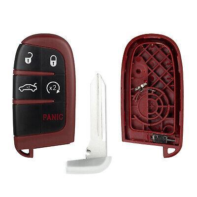 Smart Key Fob Shell Case for Journey Durango Compass 2011-2018 M3N40821302 68066350AB (Red - 5 Button)