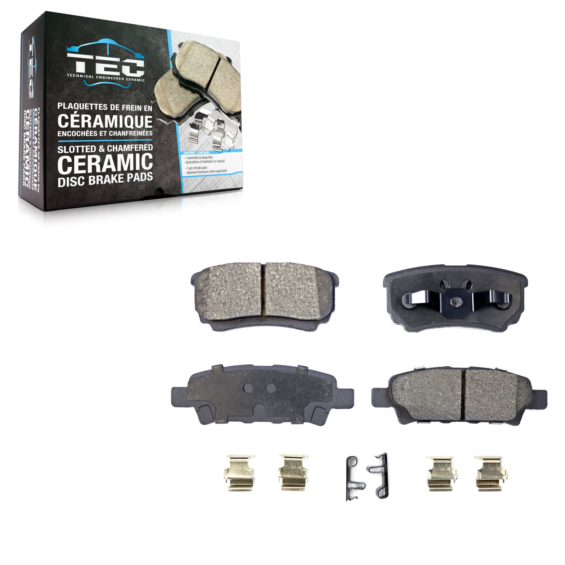 TEC TEC-1037 Disc Brake Pad for 2004-2017 Mitsubishi Lancer, Chrysler 200, Dodge Caliber - Rear