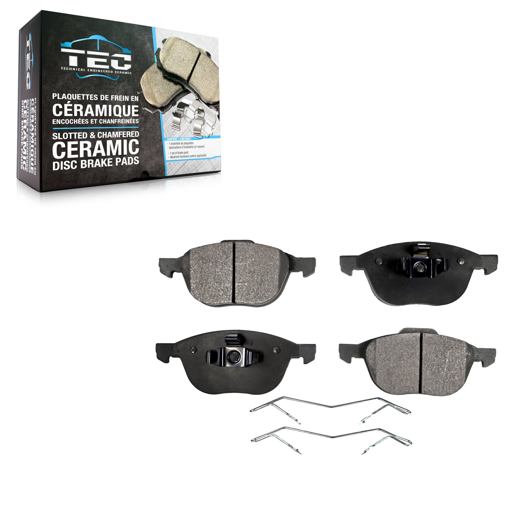 TEC TEC-1044 Disc Brake Pad for 2004-2022 Ford EcoSport, Ford Escape, Ford Focus - Front