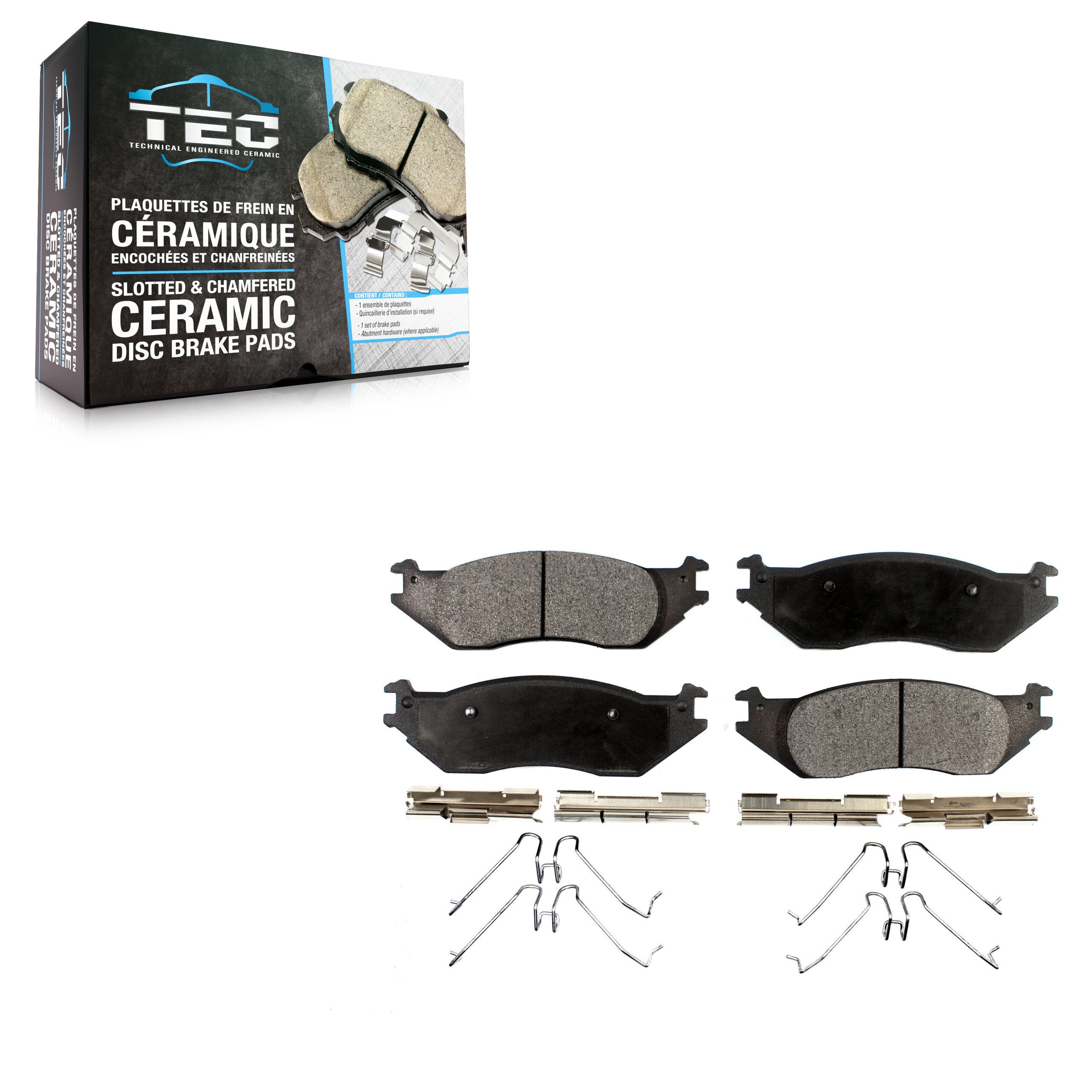 TEC TEC-1045 Disc Brake Pad for 2004-2007 Ford E-150 Econoline, Ford E-150, Ford E-150 Club Wagon - Front