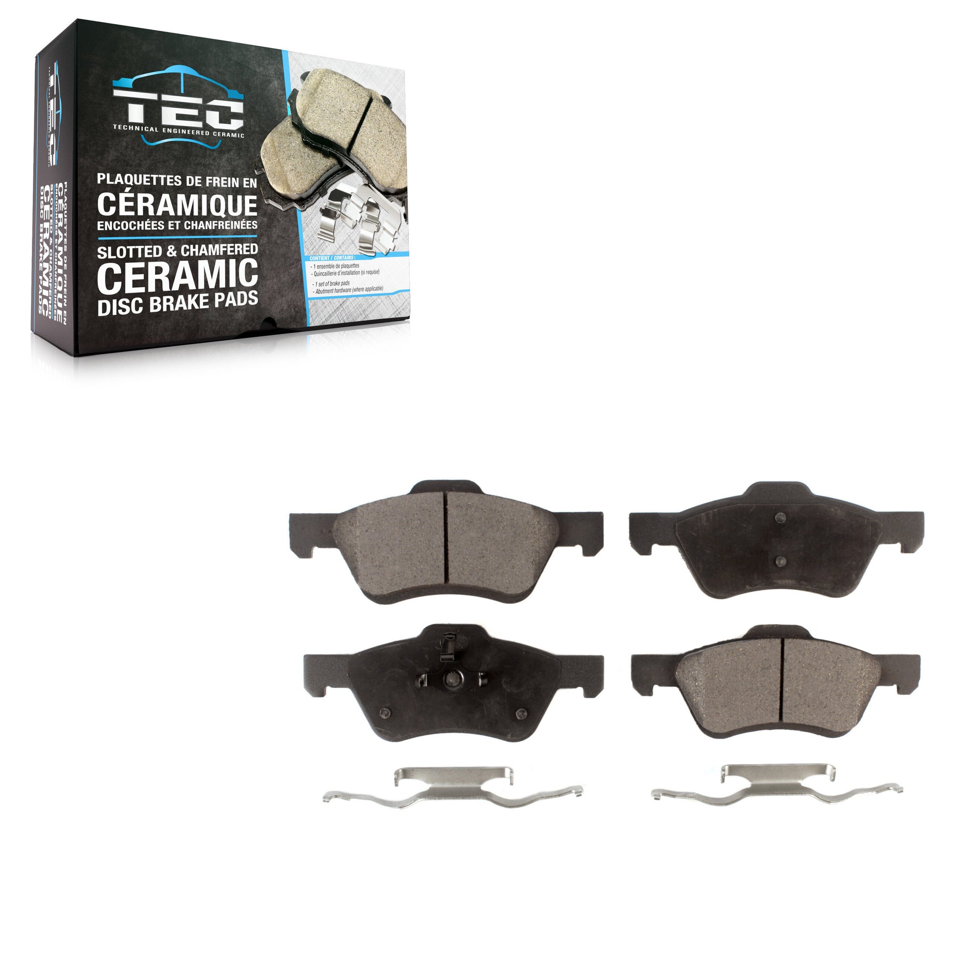 TEC TEC-1047B Disc Brake Pad for 2010-2012 Ford Escape, Mercury Mariner - Front