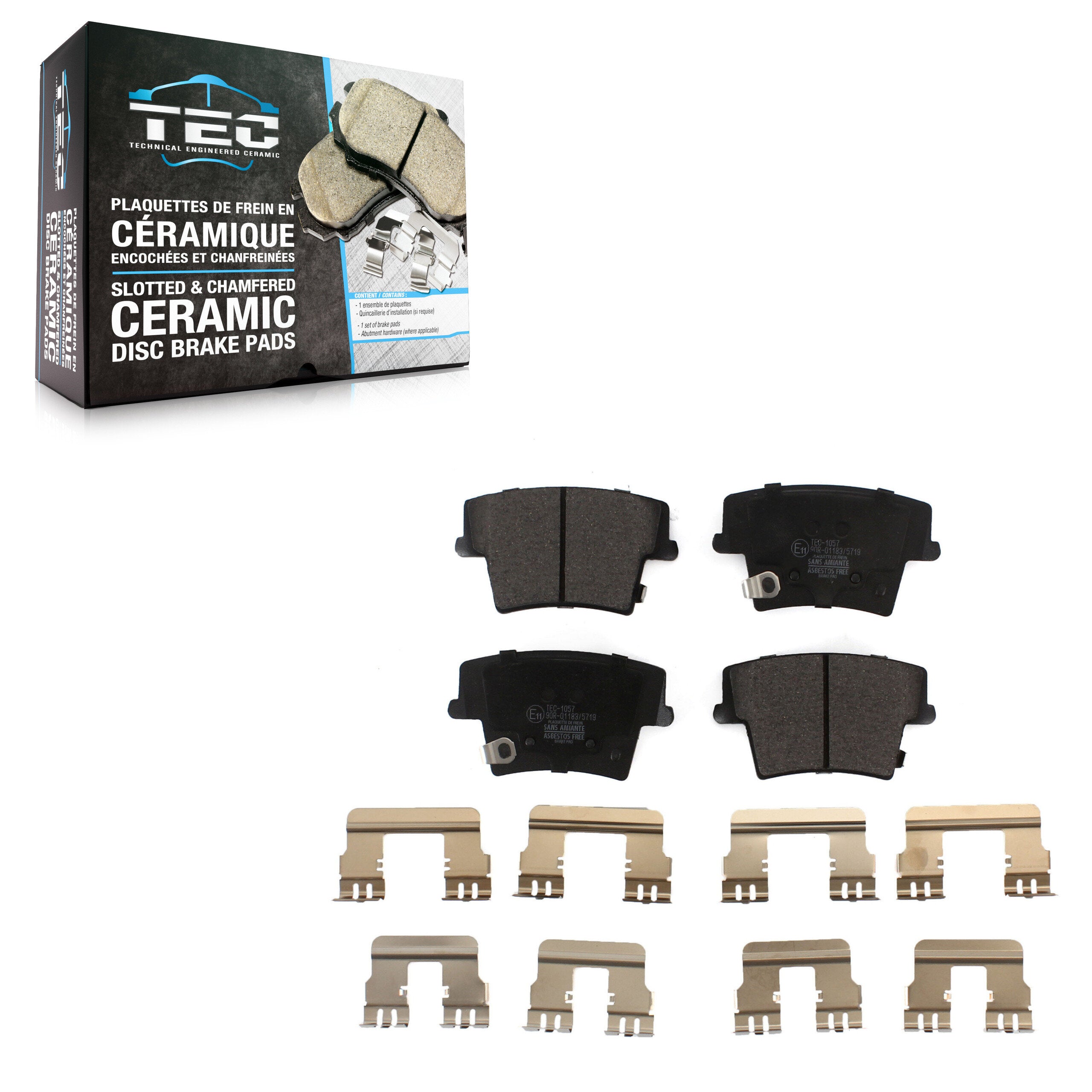 TEC TEC-1057 Disc Brake Pad for 2005-2023 Dodge Charger, Dodge Challenger, Chrysler 300 - Rear