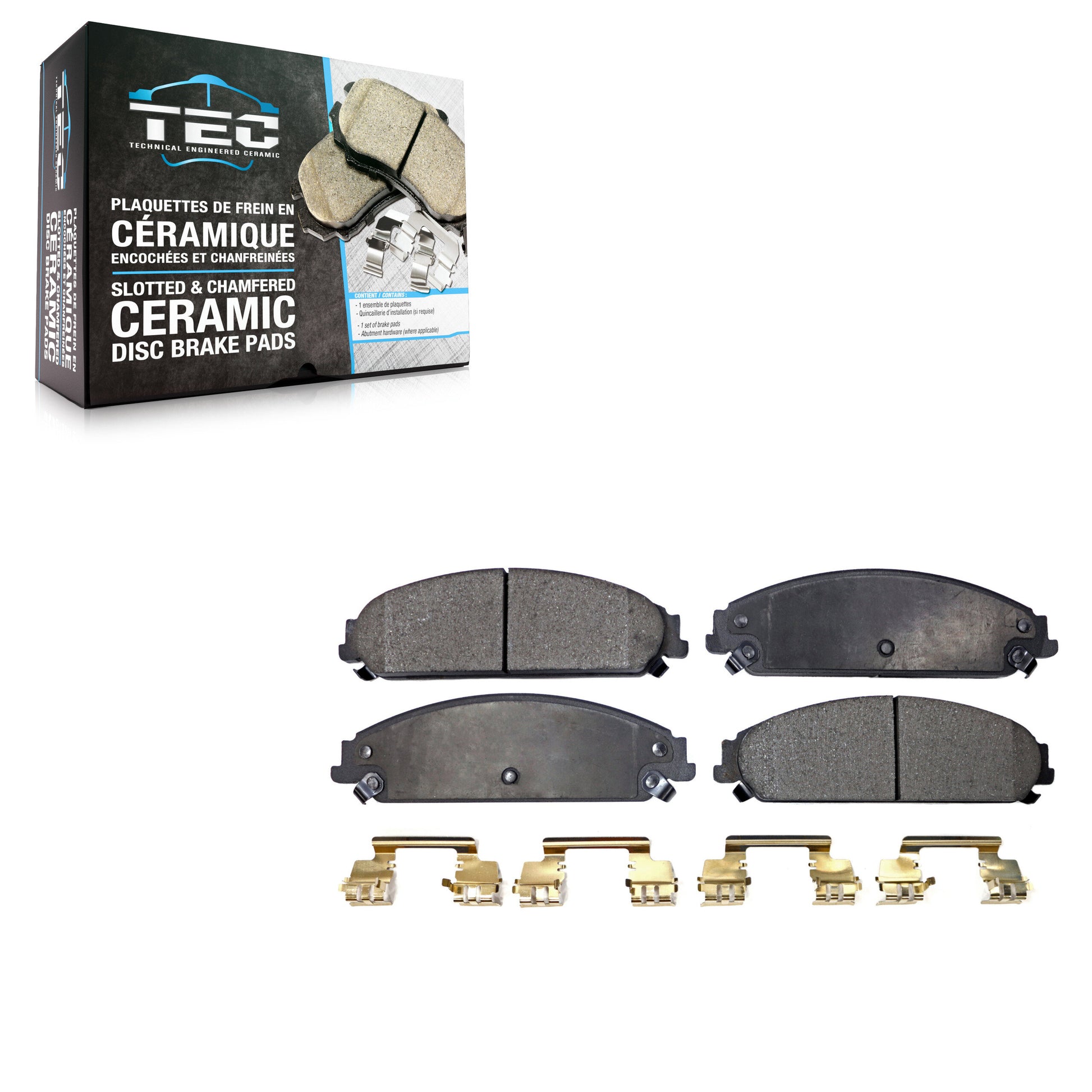 TEC TEC-1058 Disc Brake Pad for 2005-2023 Chrysler 300, Dodge Challenger, Dodge Charger - Front