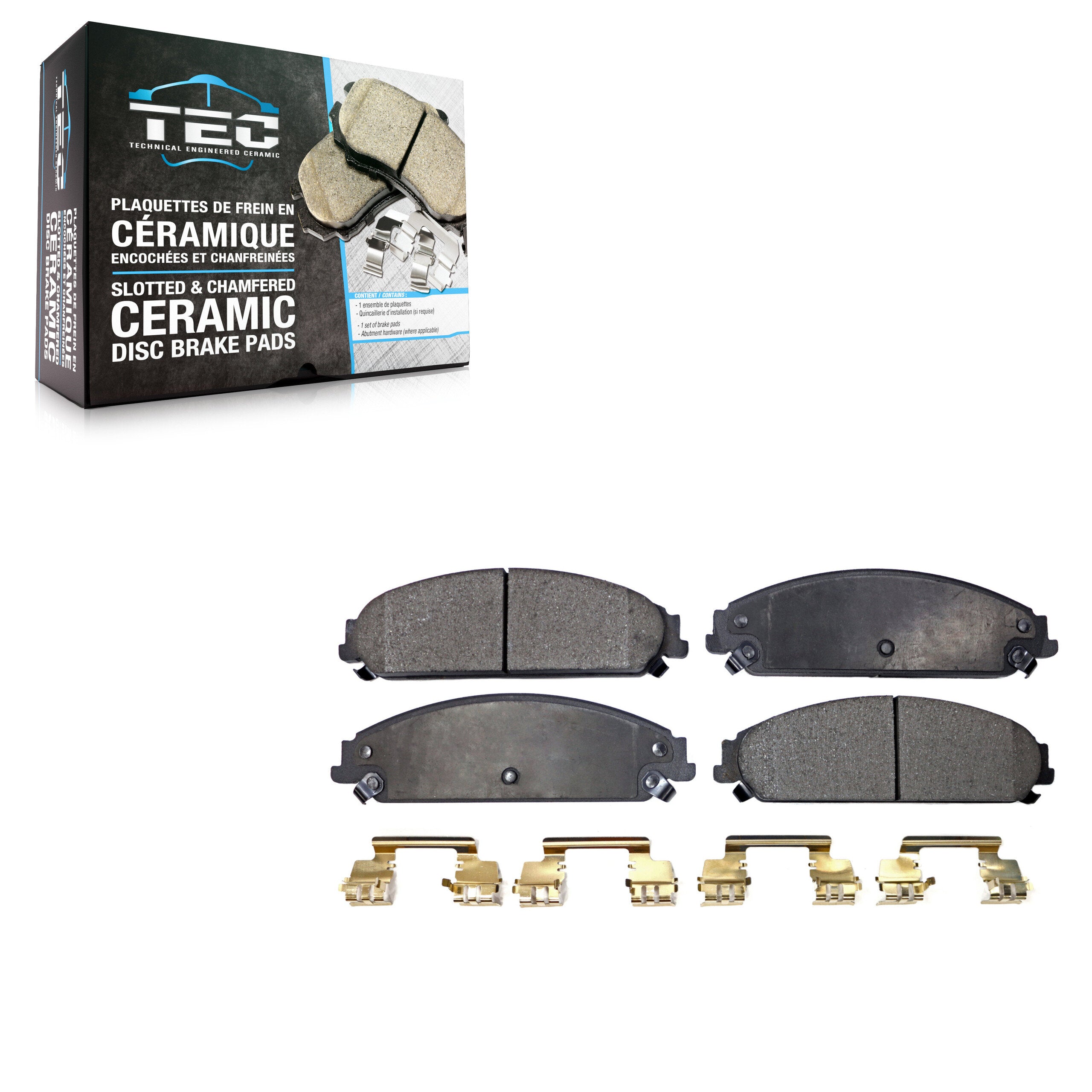 TEC TEC-1058 Disc Brake Pad for 2005-2023 Chrysler 300, Dodge Challenger, Dodge Charger - Front
