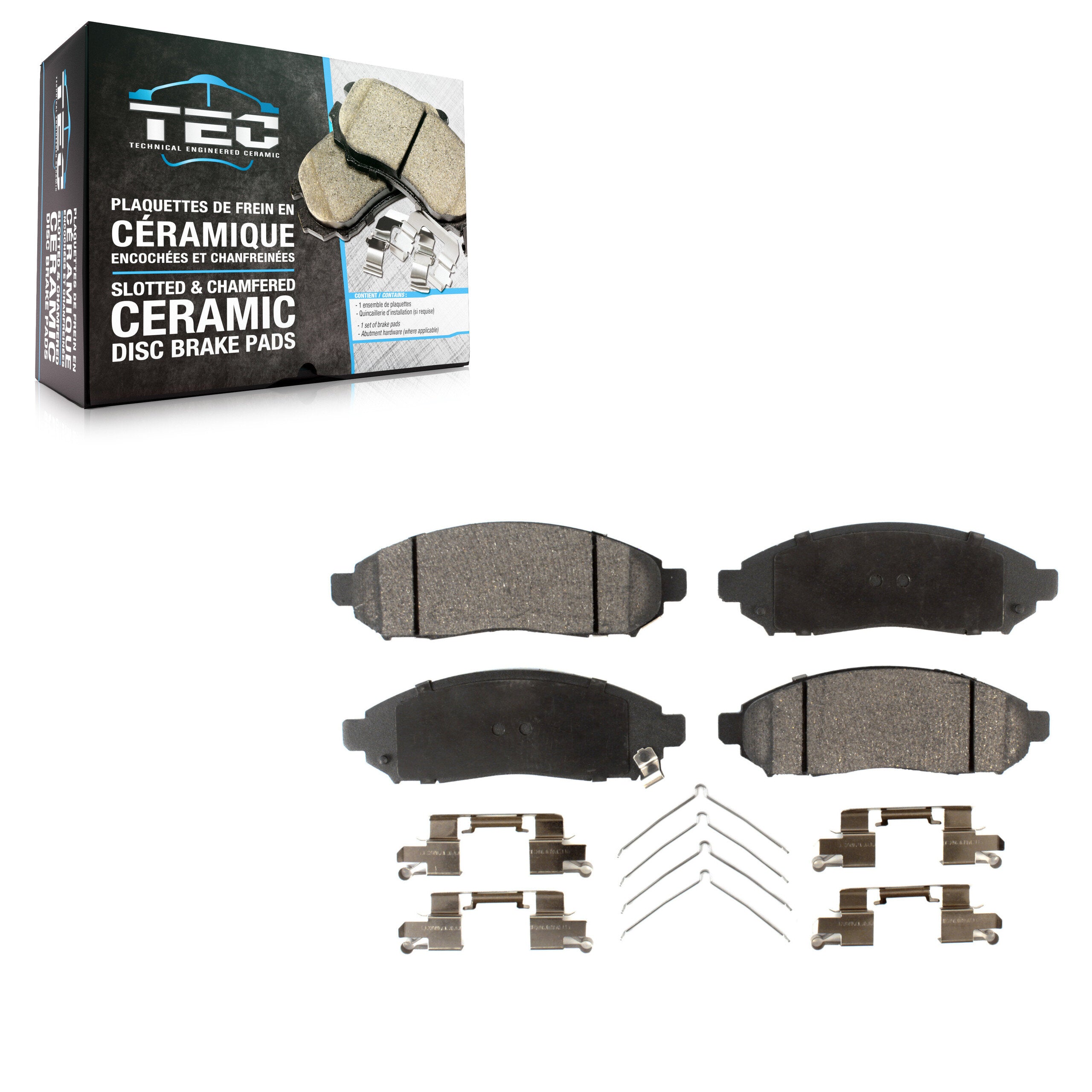 TEC TEC-1094 Disc Brake Pad for 2004-2025 Nissan NV200, Chevrolet City Express, Nissan LEAF - Front