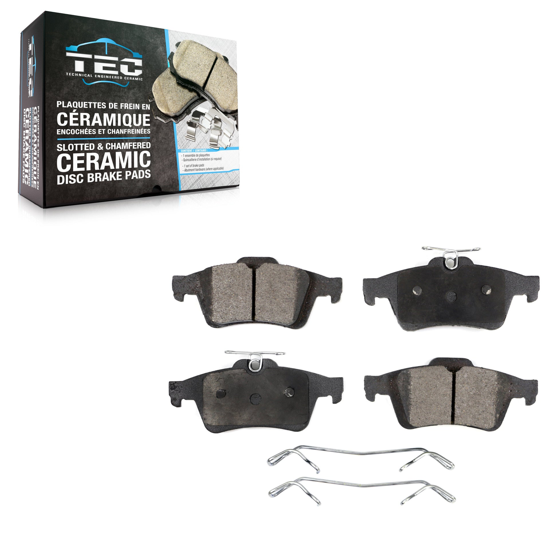 TEC TEC-1095 Disc Brake Pad for 2004-2023 Ford EcoSport, Ford Focus, Mercedes-Benz G550 4x4 - Rear