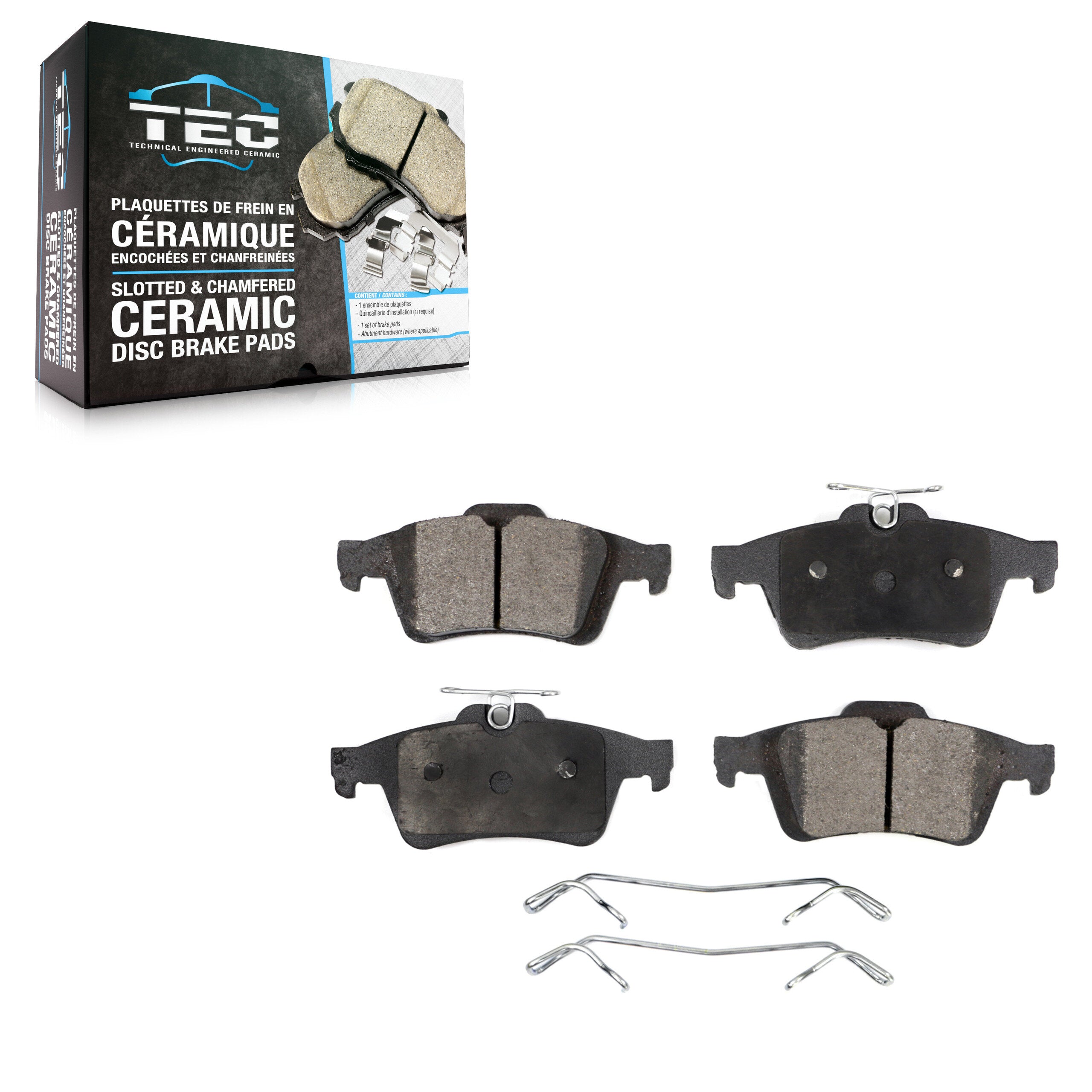 TEC TEC-1095 Disc Brake Pad for 2004-2023 Ford EcoSport, Ford Focus, Mercedes-Benz G550 4x4 - Rear