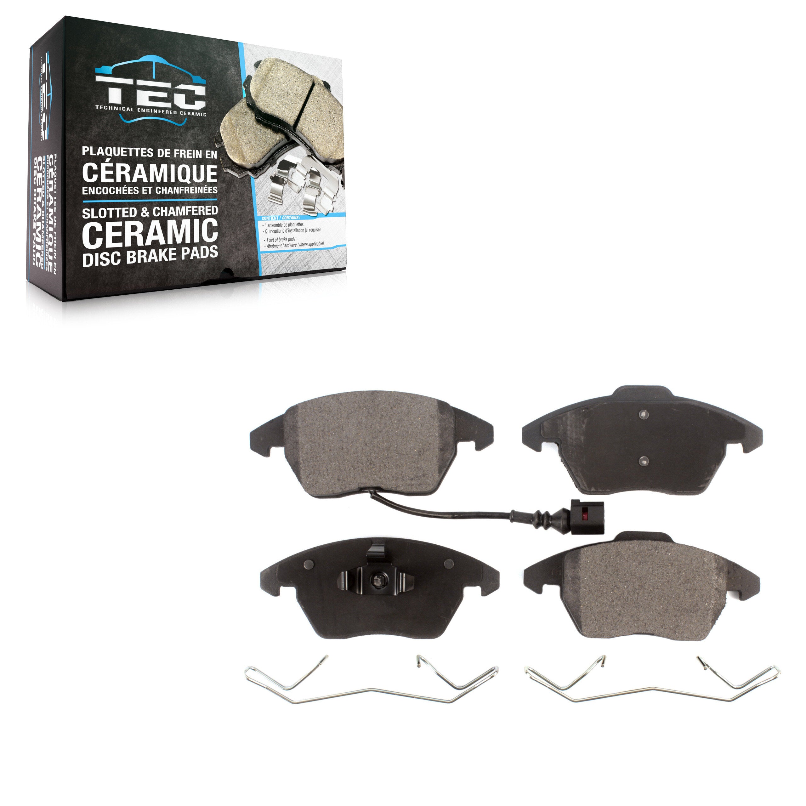 TEC TEC-1107 Disc Brake Pad for 2005-2019 Volkswagen CC, Volkswagen Jetta, Volkswagen Golf - Front