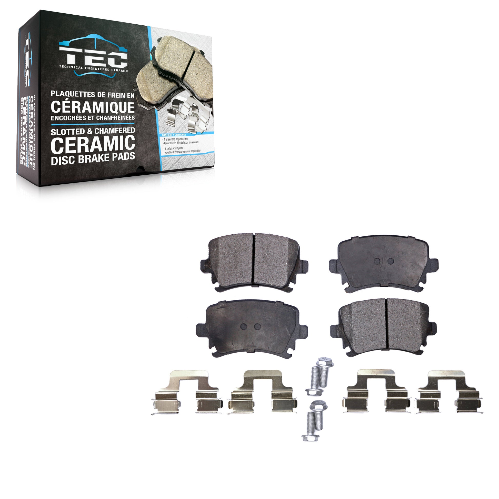 TEC TEC-1108 Disc Brake Pad for 2005-2021 Volkswagen GTI, Volkswagen Tiguan Limited, Audi Q3 - Rear