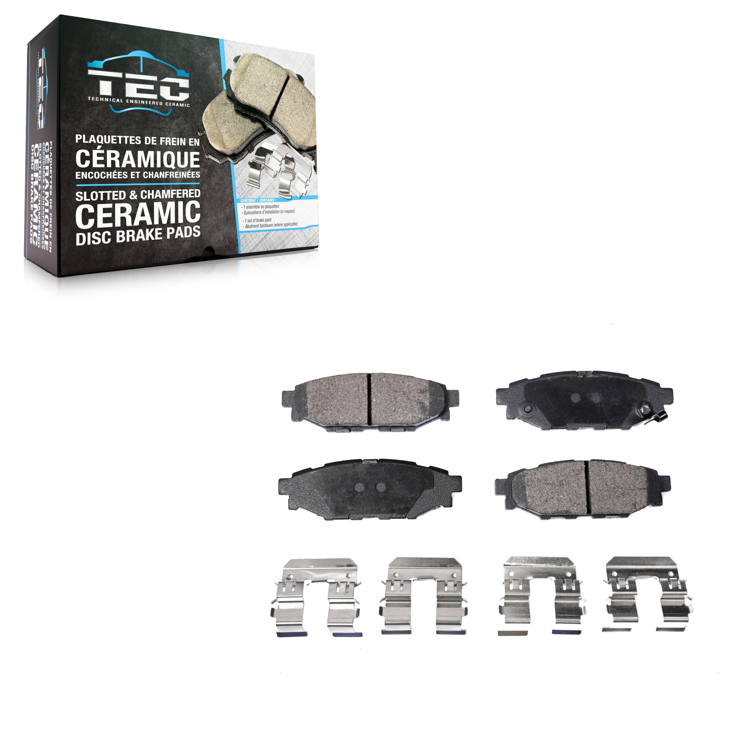 TEC TEC-1114 Disc Brake Pad for 2005-2023 Subaru Crosstrek, Subaru BRZ, Subaru WRX - Rear