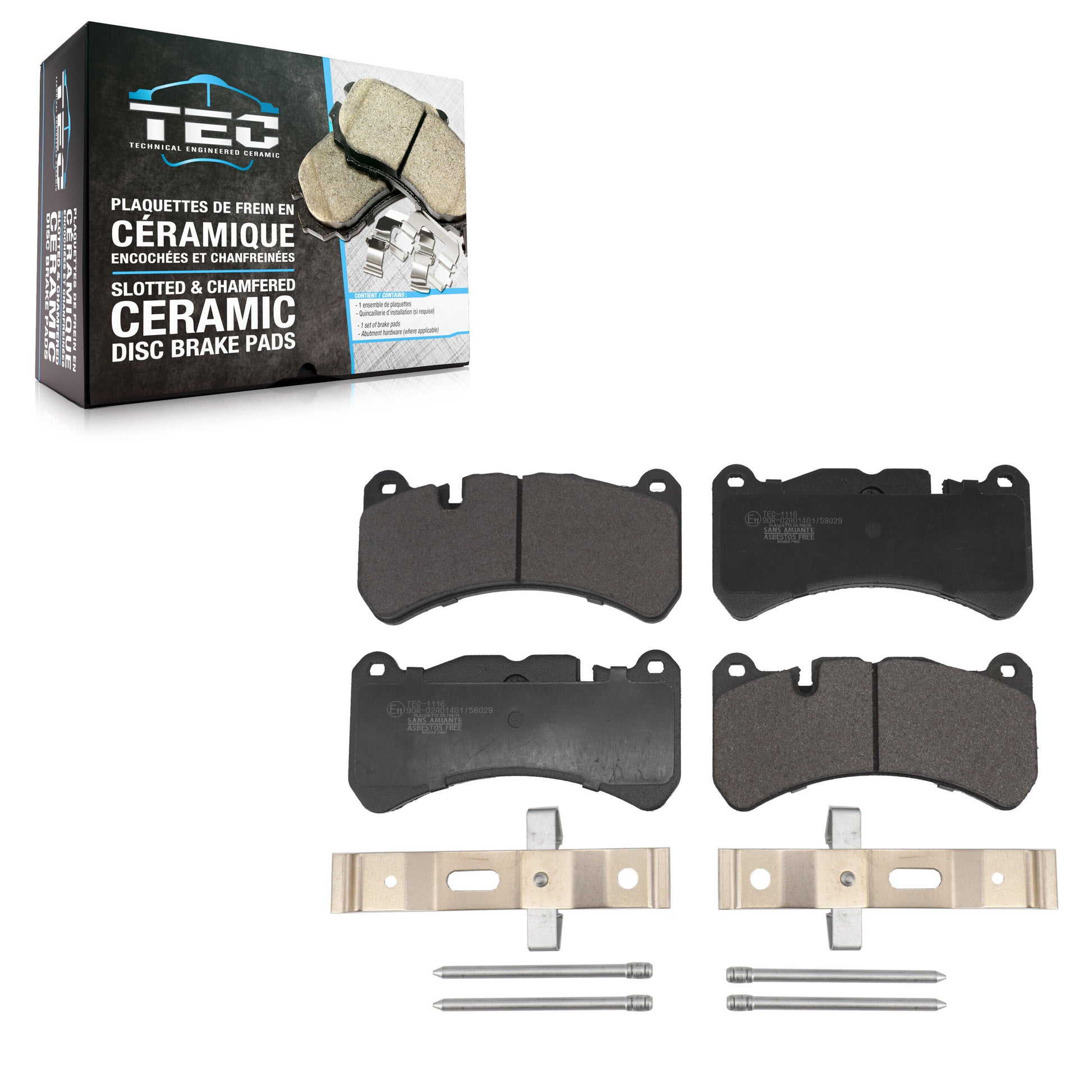TEC TEC-1116 Disc Brake Pad for 2005-2022 Alfa Romeo Stelvio, Alfa Romeo Giulia, Mercedes-Benz CLK63 AMG - Front