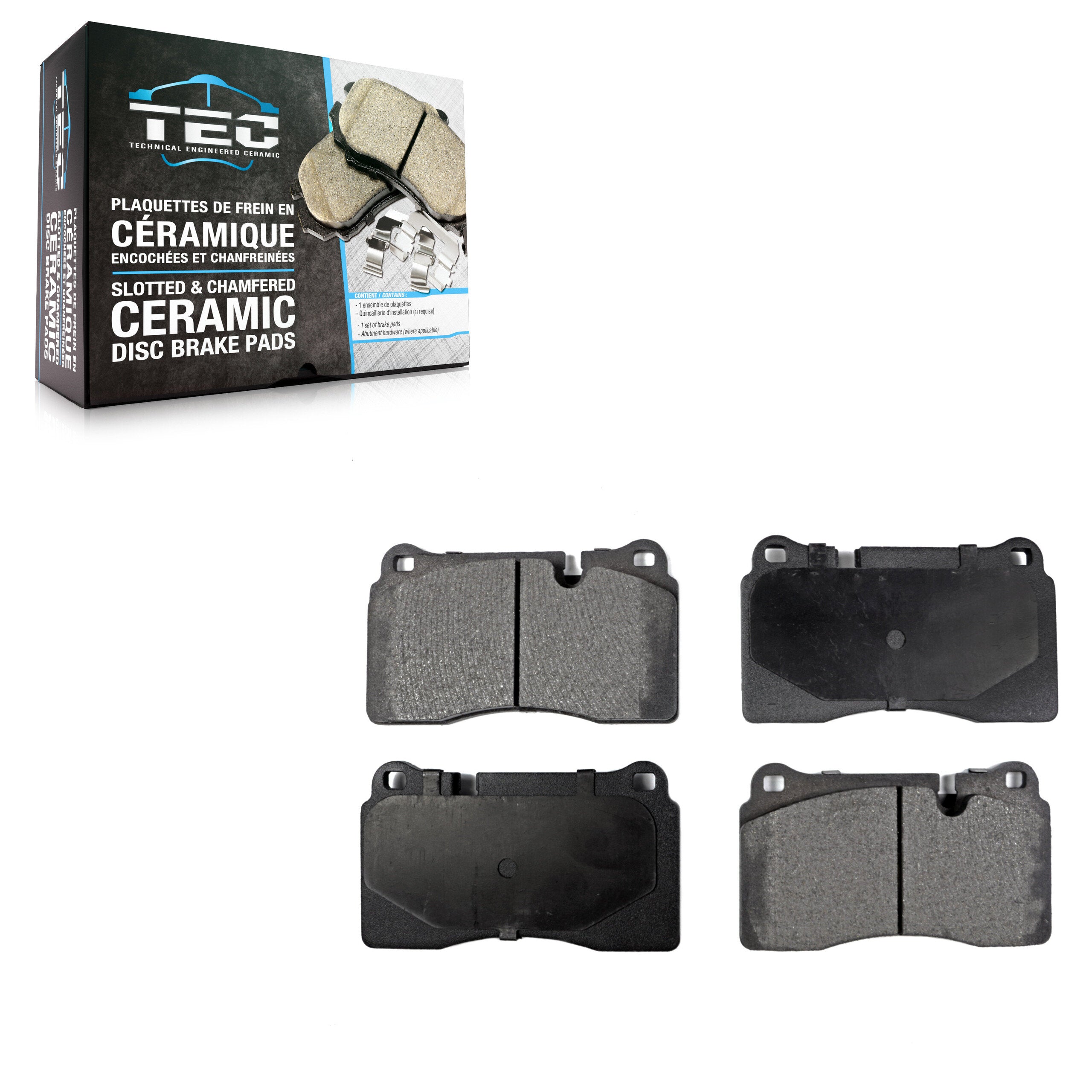 TEC TEC-1165 Disc Brake Pad for 2000-2019 Chevrolet Corvette, Chevrolet Camaro, Volkswagen Touareg - Rear, Front