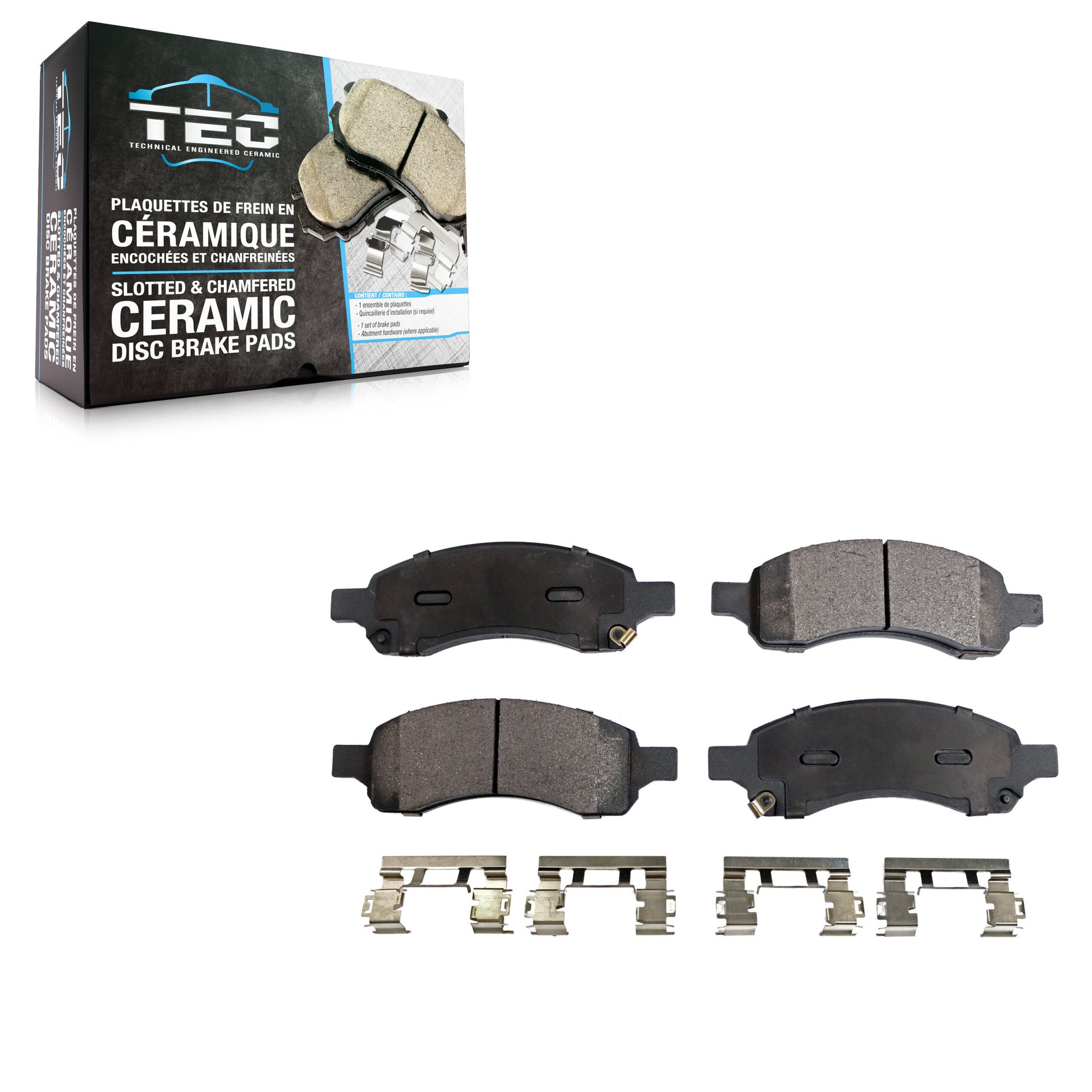 TEC TEC-1169A Disc Brake Pad for 2007-2017 GMC Acadia Limited, Chevrolet Traverse, Buick Enclave - Front