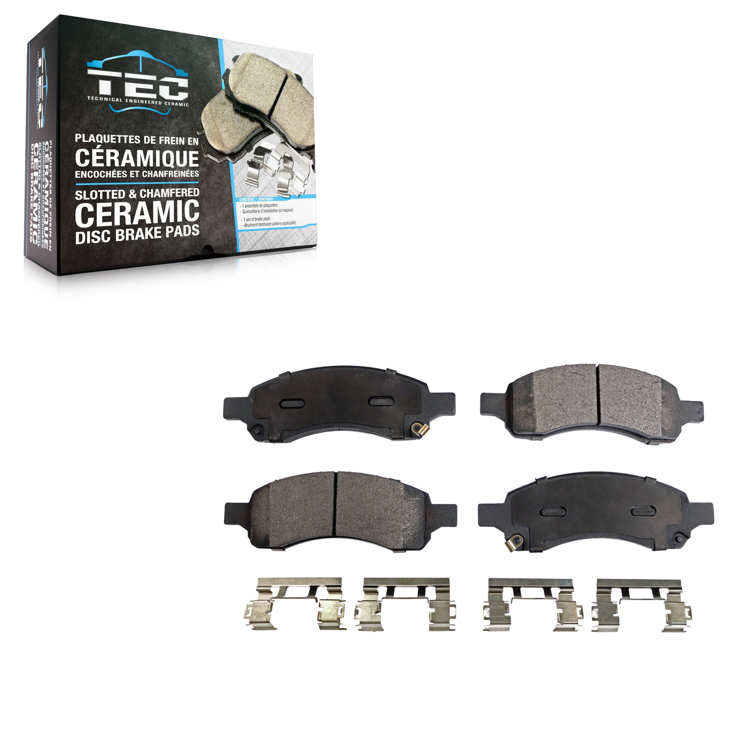 TEC TEC-1169A Disc Brake Pad for 2007-2017 GMC Acadia Limited, Chevrolet Traverse, Buick Enclave - Front