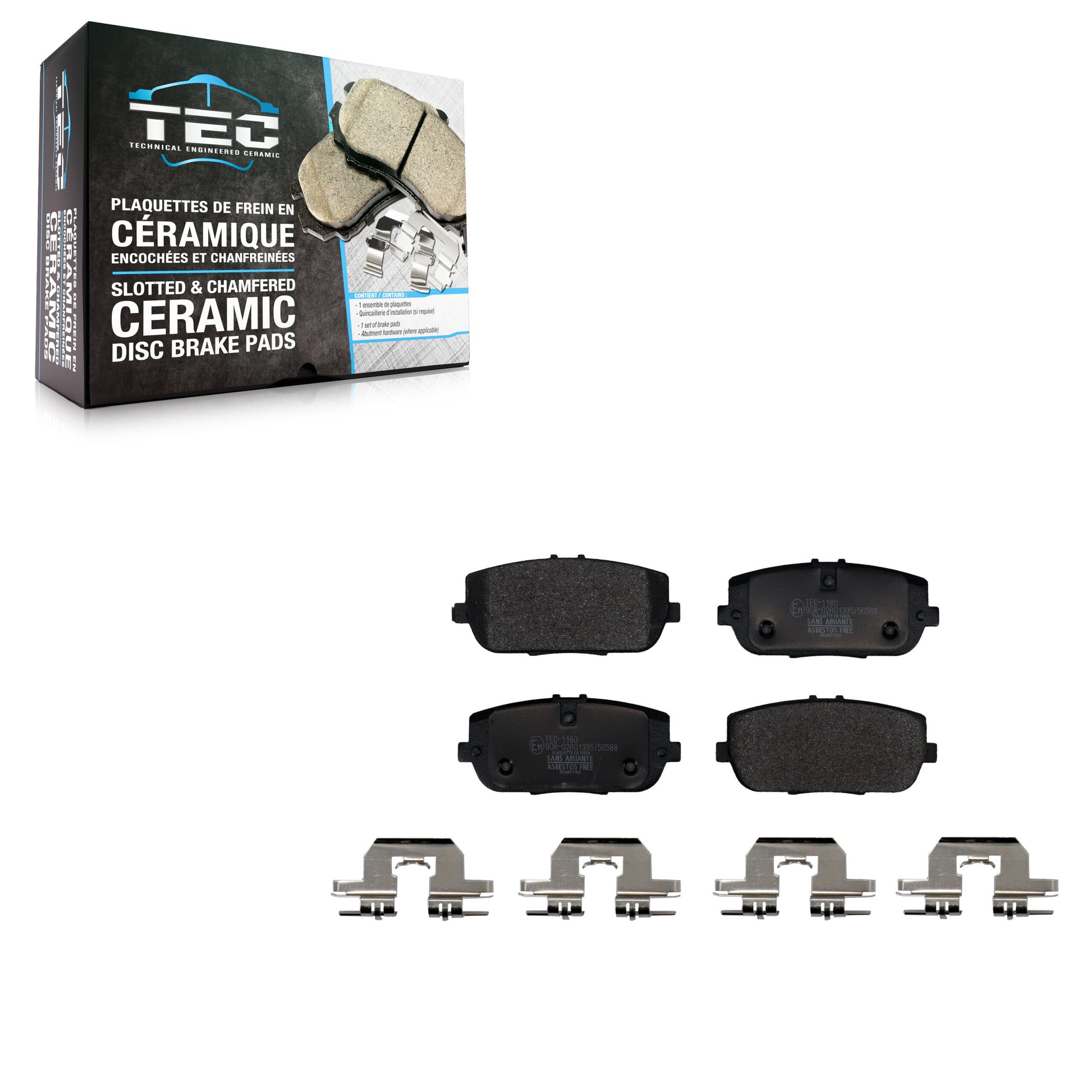 TEC TEC-1180 Disc Brake Pad for 2006-2020 Fiat 124 Spider, Mazda MX-5 Miata - Rear