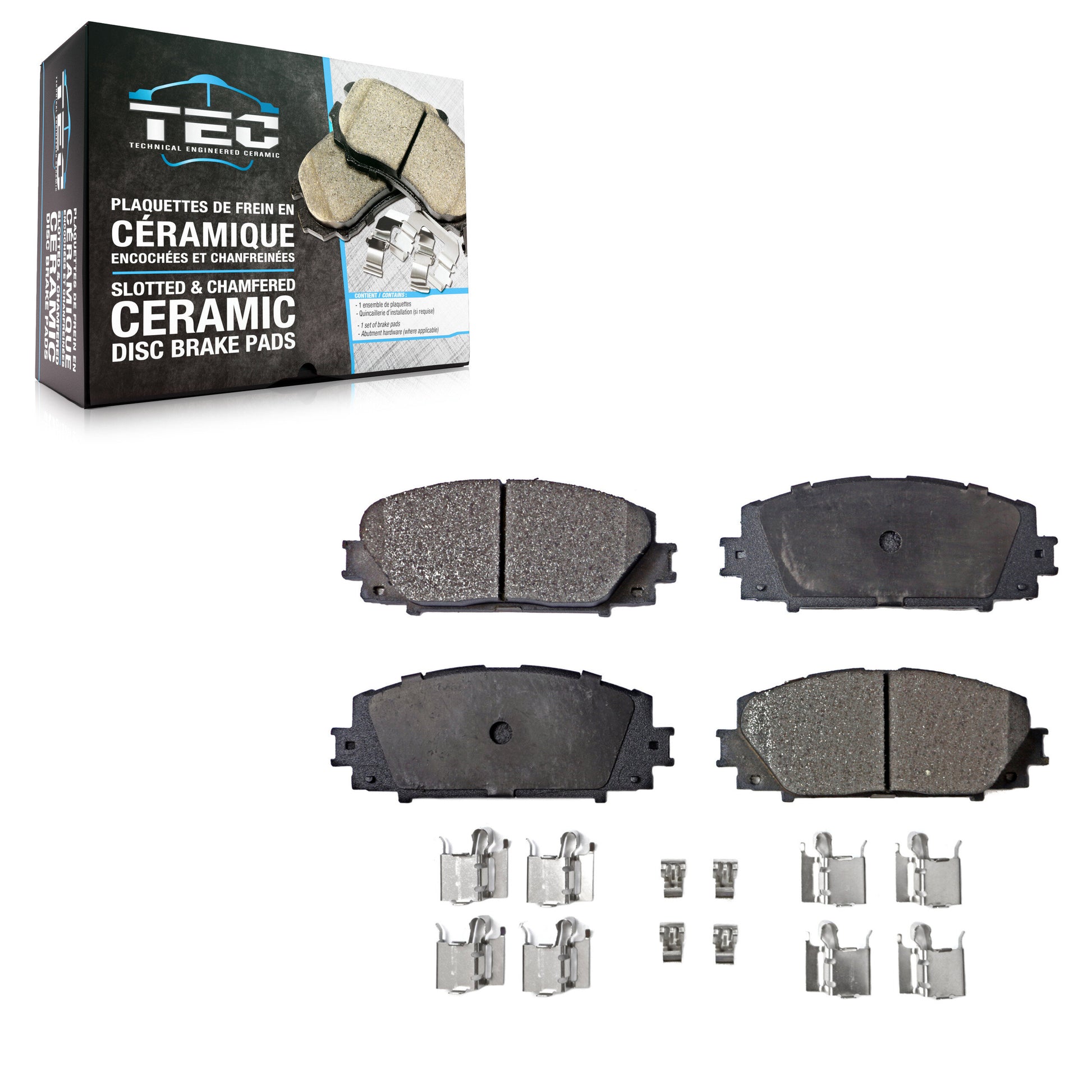 TEC TEC-1184 Disc Brake Pad for 2006-2019 Toyota Yaris, Scion iQ, Toyota Prius C - Front