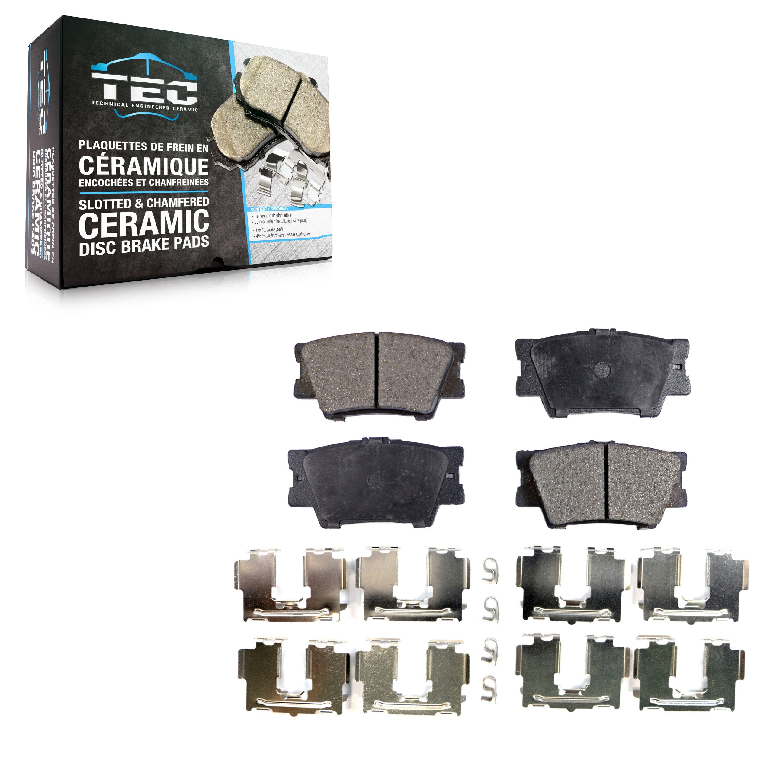 TEC TEC-1212 Disc Brake Pad for 2006-2024 Toyota Camry, Lexus ES300h, Toyota Matrix - Rear