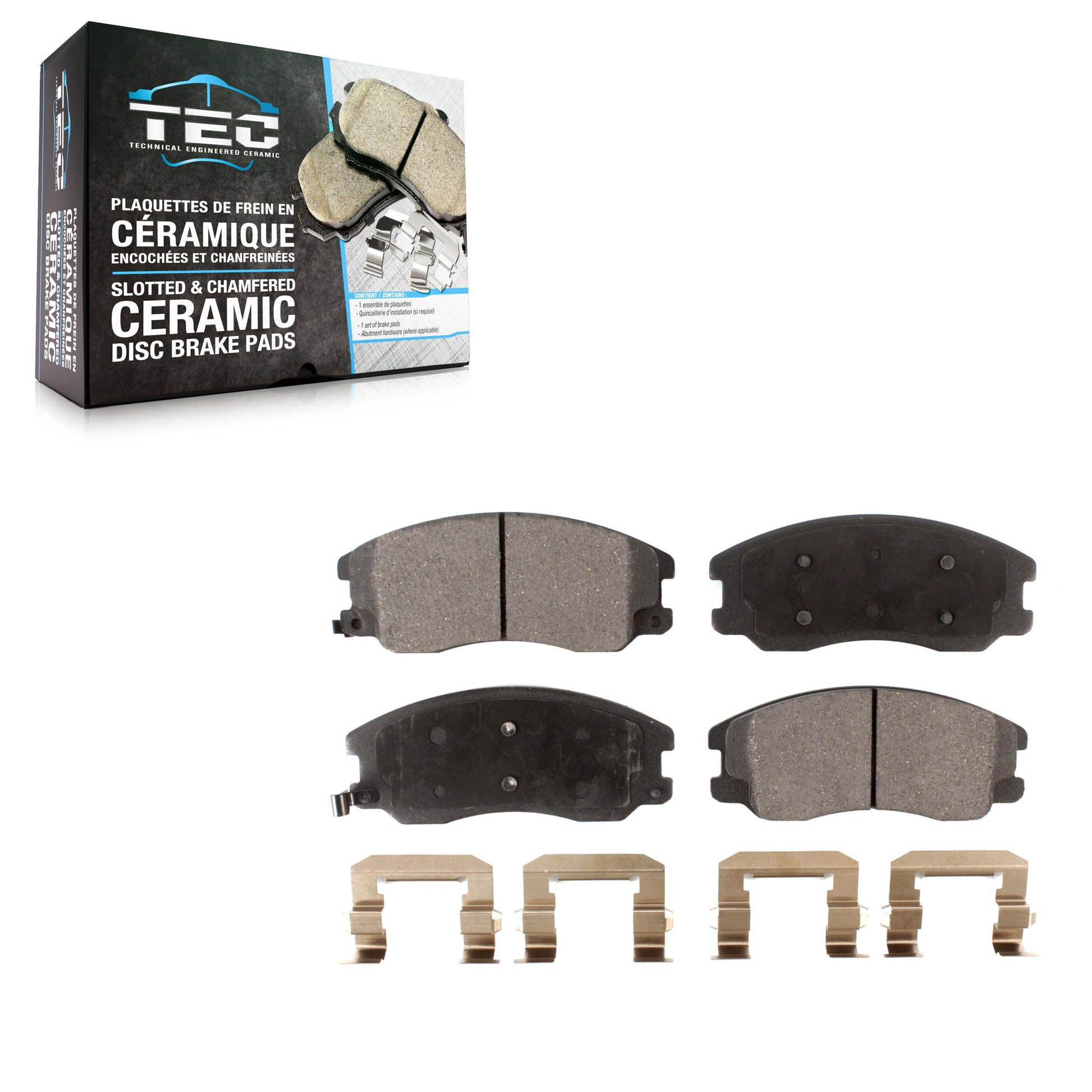 TEC TEC-1264 Disc Brake Pad for 2007-2015 Chevrolet Captiva Sport, Saturn Vue, Chevrolet Equinox - Front