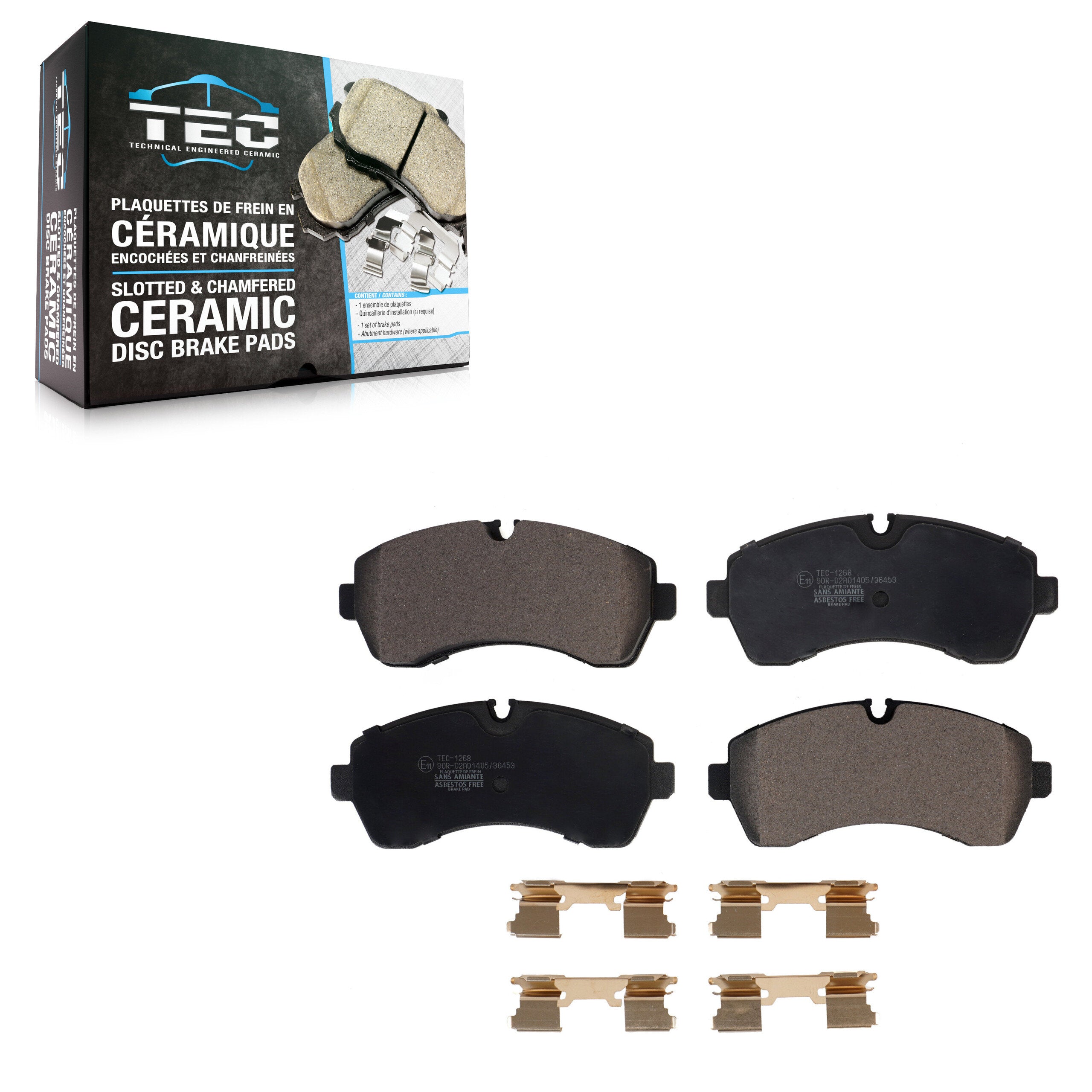 TEC TEC-1268 Disc Brake Pad for 2004-2024 Mercedes-Benz Sprinter 3500, Mercedes-Benz Sprinter 3500XD, Freightliner Sprinter 1500 - Front, Rear
