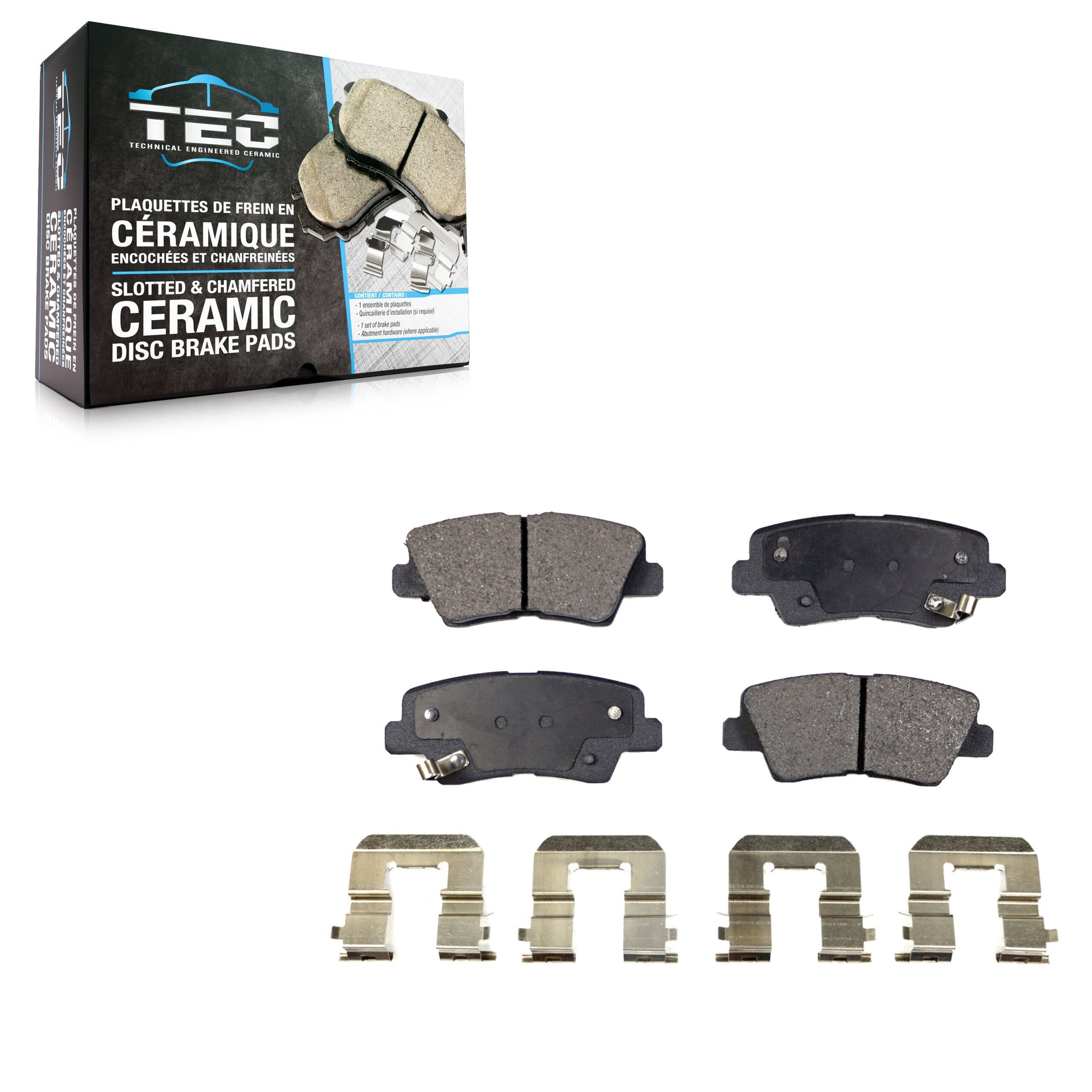 TEC TEC-1313 Disc Brake Pad for 2007-2017 Kia Optima, Hyundai Sonata, Hyundai Accent - Rear