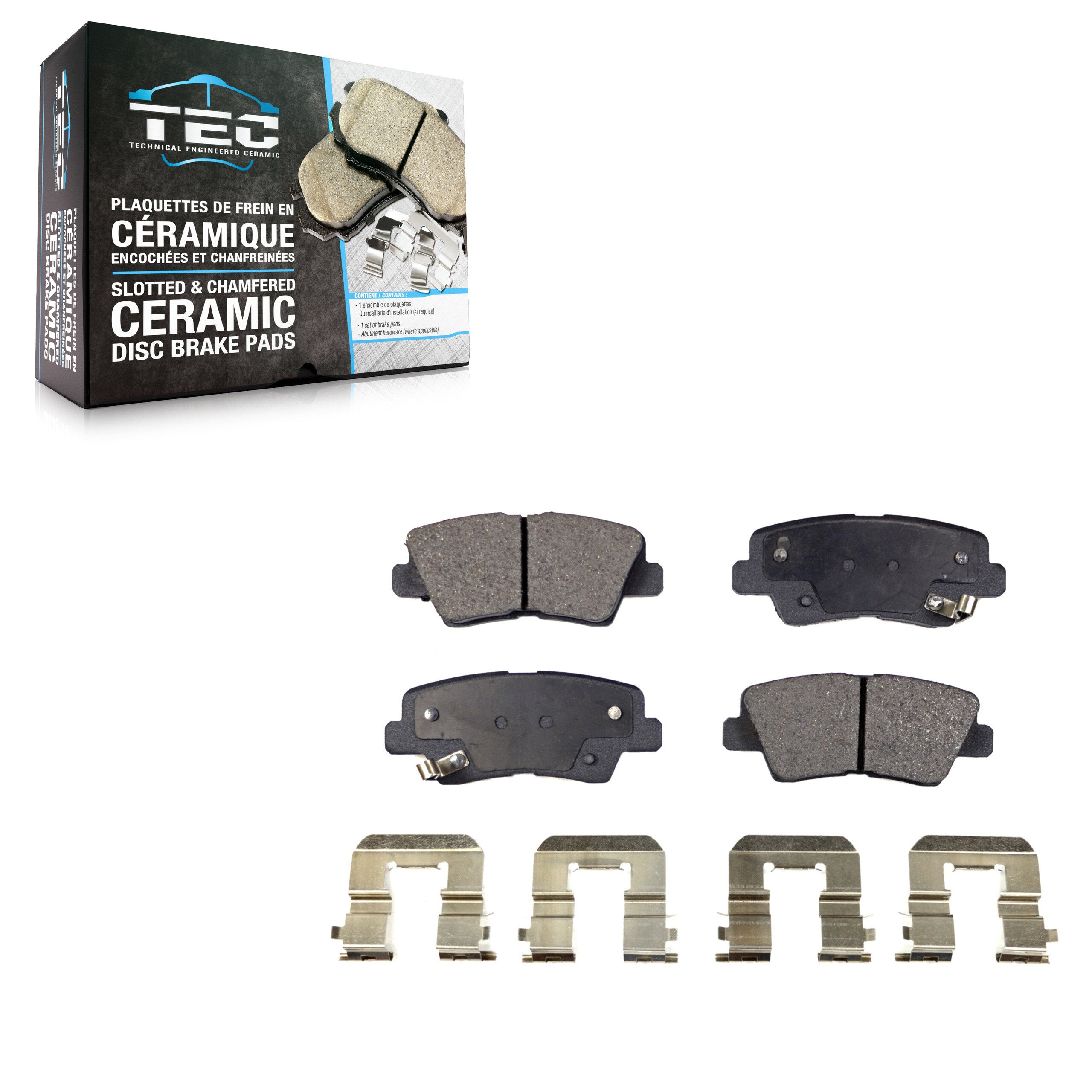 TEC TEC-1313 Disc Brake Pad for 2007-2017 Kia Optima, Hyundai Sonata, Hyundai Accent - Rear