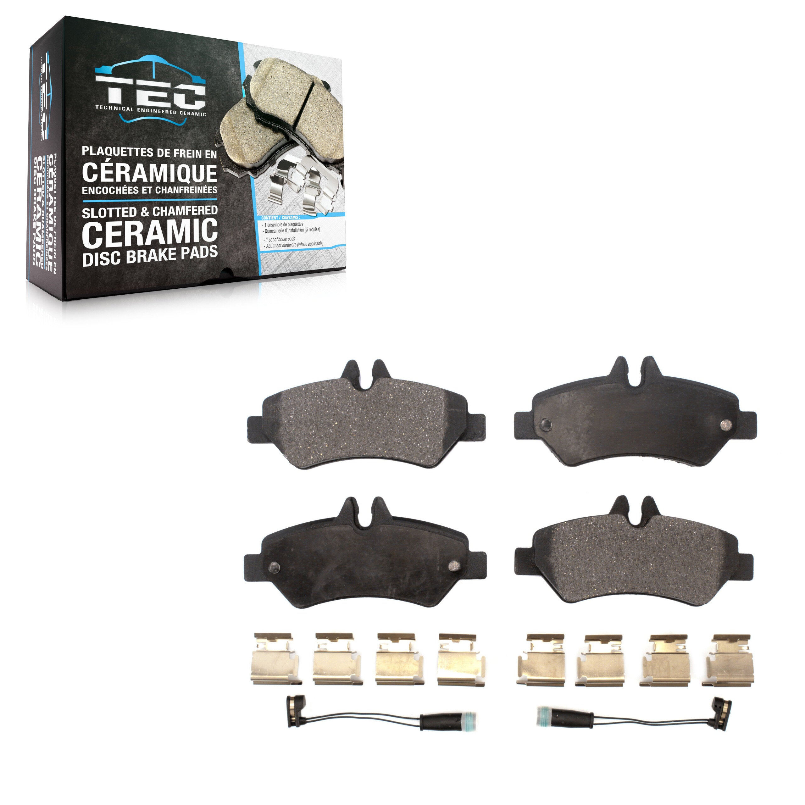 TEC TEC-1317A Disc Brake Pad for 2007-2018 Freightliner Sprinter 3500, Mercedes-Benz Sprinter 2500, Mercedes-Benz Sprinter 3500 - Rear