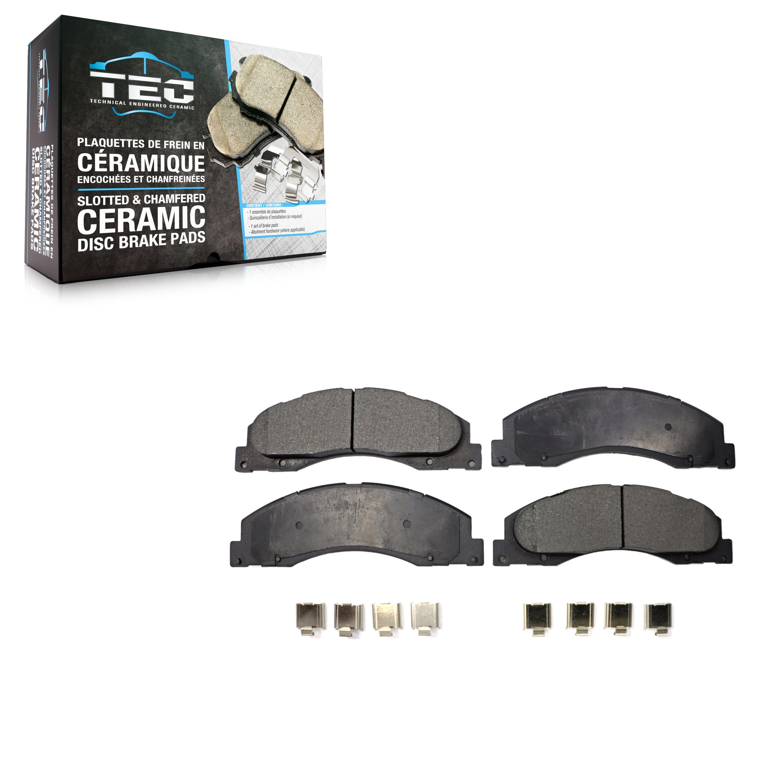 TEC TEC-1328 Disc Brake Pad for 2008-2023 Ford E-350 Super Duty, Ford E-450 Super Duty, Ford E-150 - Front