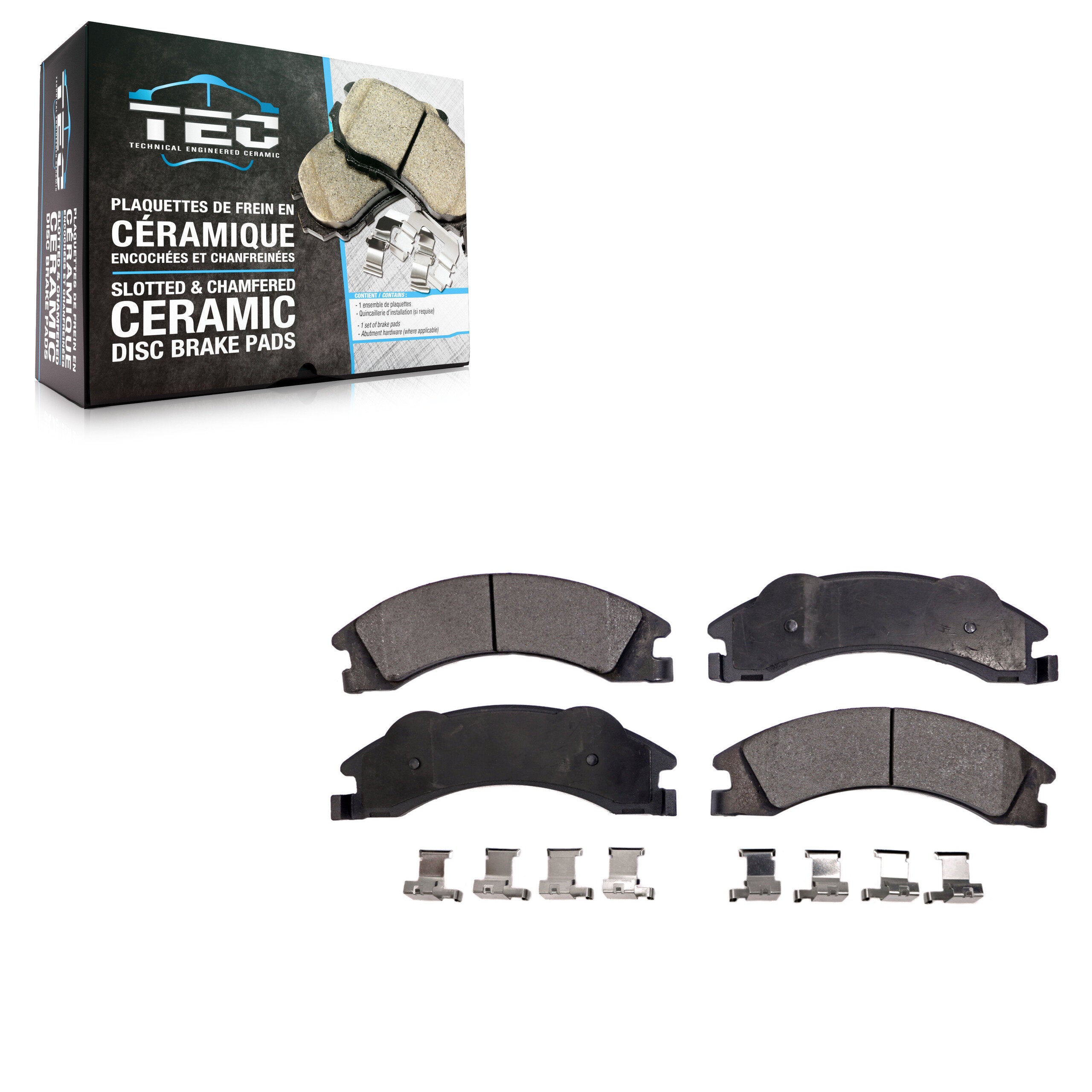 TEC TEC-1329 Disc Brake Pad for 2008-2023 Ford E-350 Super Duty, Ford E-450 Super Duty, Ford E-150 - Rear