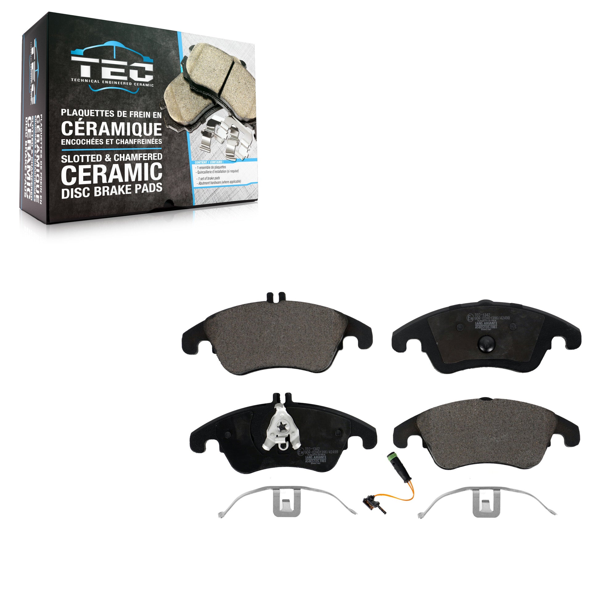 TEC TEC-1342 Disc Brake Pad for 2008-2020 Mercedes-Benz SLC300, Mercedes-Benz E400, Mercedes-Benz SLK300 - Front