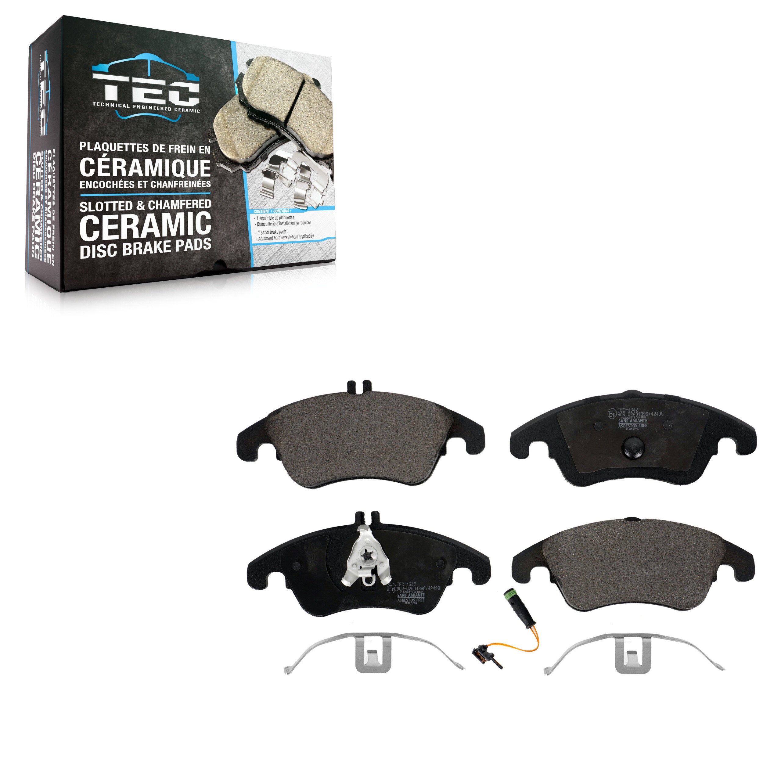 TEC TEC-1342 Disc Brake Pad for 2008-2020 Mercedes-Benz SLC300, Mercedes-Benz E400, Mercedes-Benz SLK300 - Front