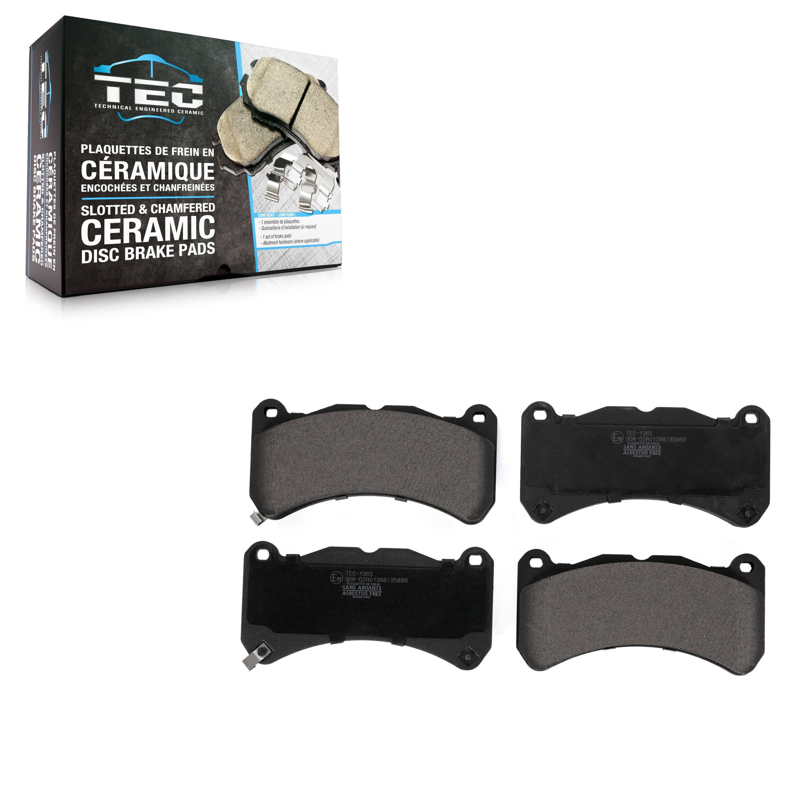 TEC TEC-1365 Disc Brake Pad for 2008-2021 Subaru WRX STI, Lexus IS F - Front