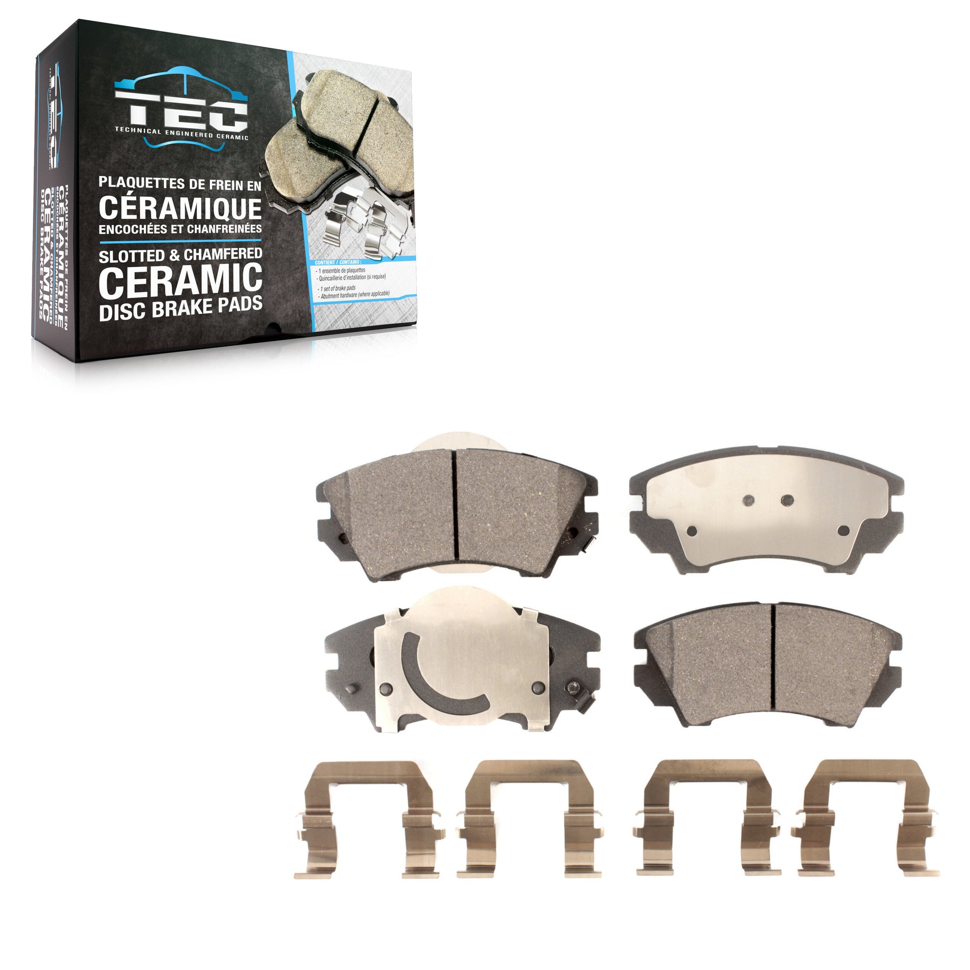 TEC TEC-1404 Disc Brake Pad for 2010-2017 GMC Terrain, Chevrolet Caprice, Saab 9-5 - Front