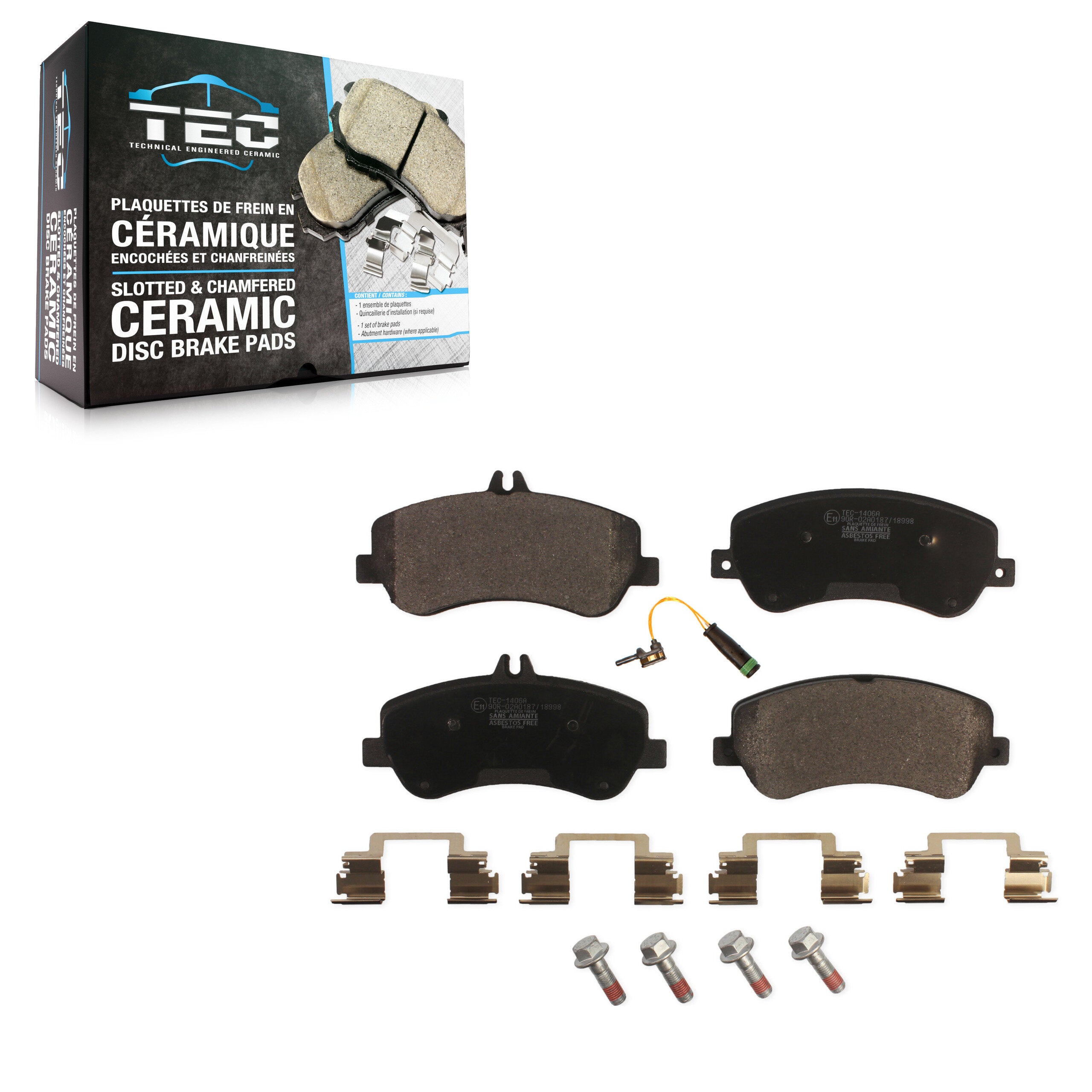TEC TEC-1406A Disc Brake Pad for 2010-2015 Mercedes-Benz GLK250, Mercedes-Benz GLK350 - Front