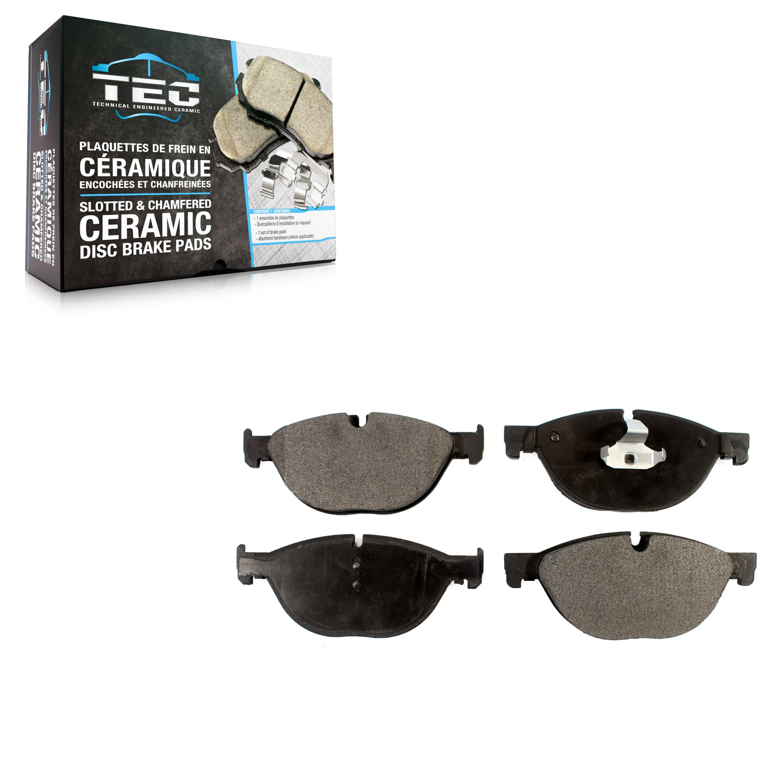 TEC TEC-1409 Disc Brake Pad for 2009-2019 BMW 740Ld xDrive, BMW 650i Gran Coupe, BMW 650i xDrive Gran Coupe - Front