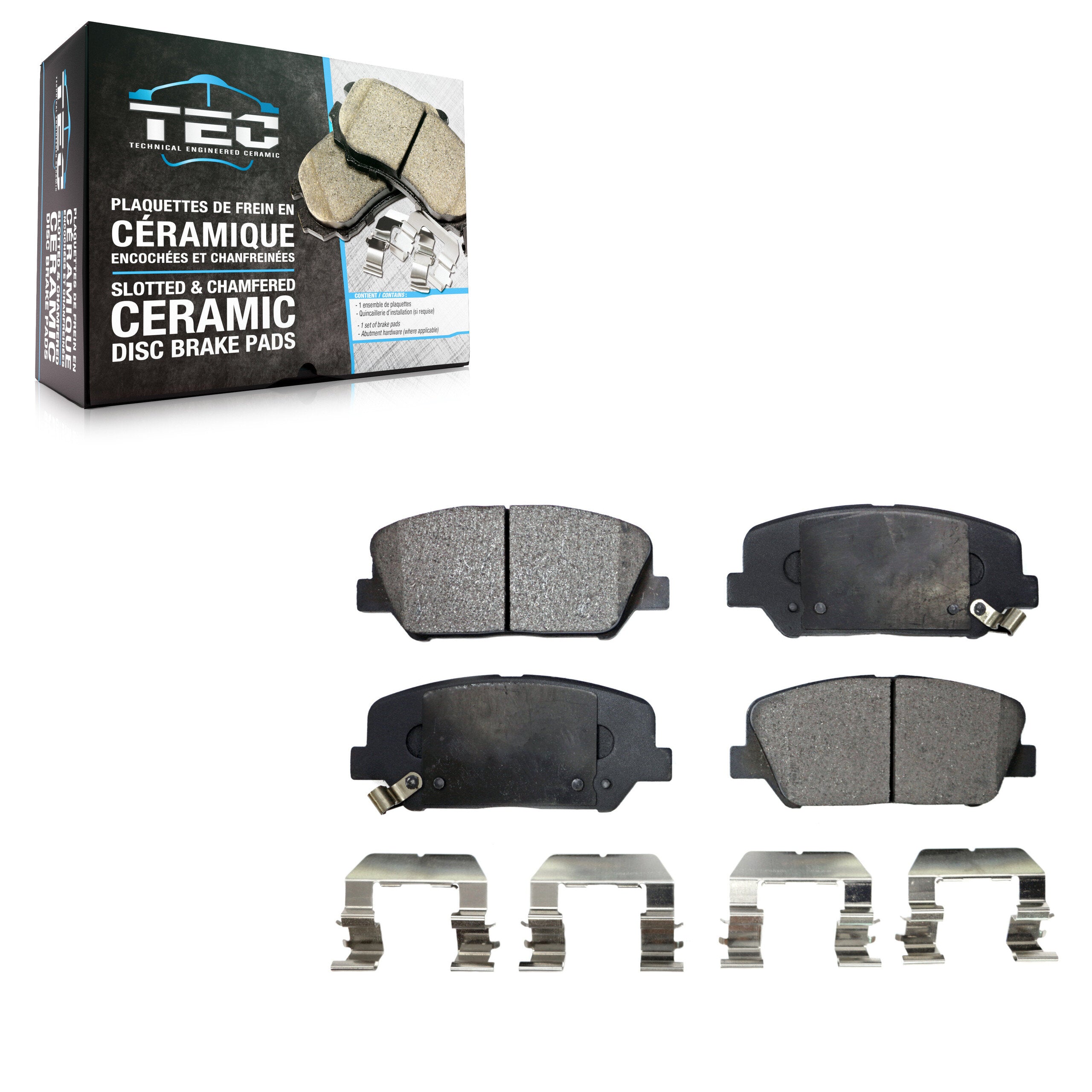 TEC TEC-1413 Disc Brake Pad for 2010-2016 Hyundai Genesis Coupe, Hyundai Veloster, Kia Optima - Front