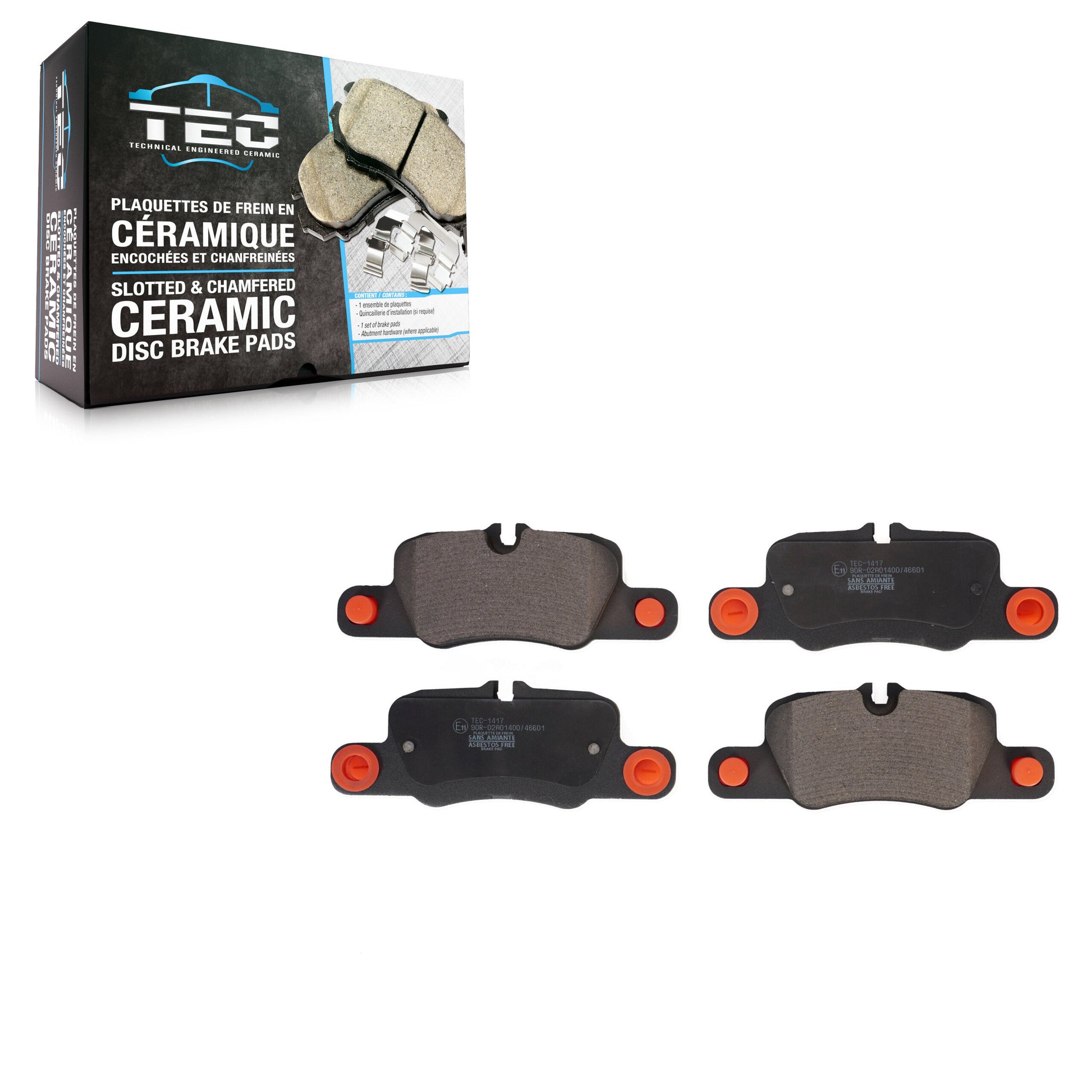 TEC TEC-1417 Disc Brake Pad for 2010-2021 Porsche 911, Porsche Panamera - Rear