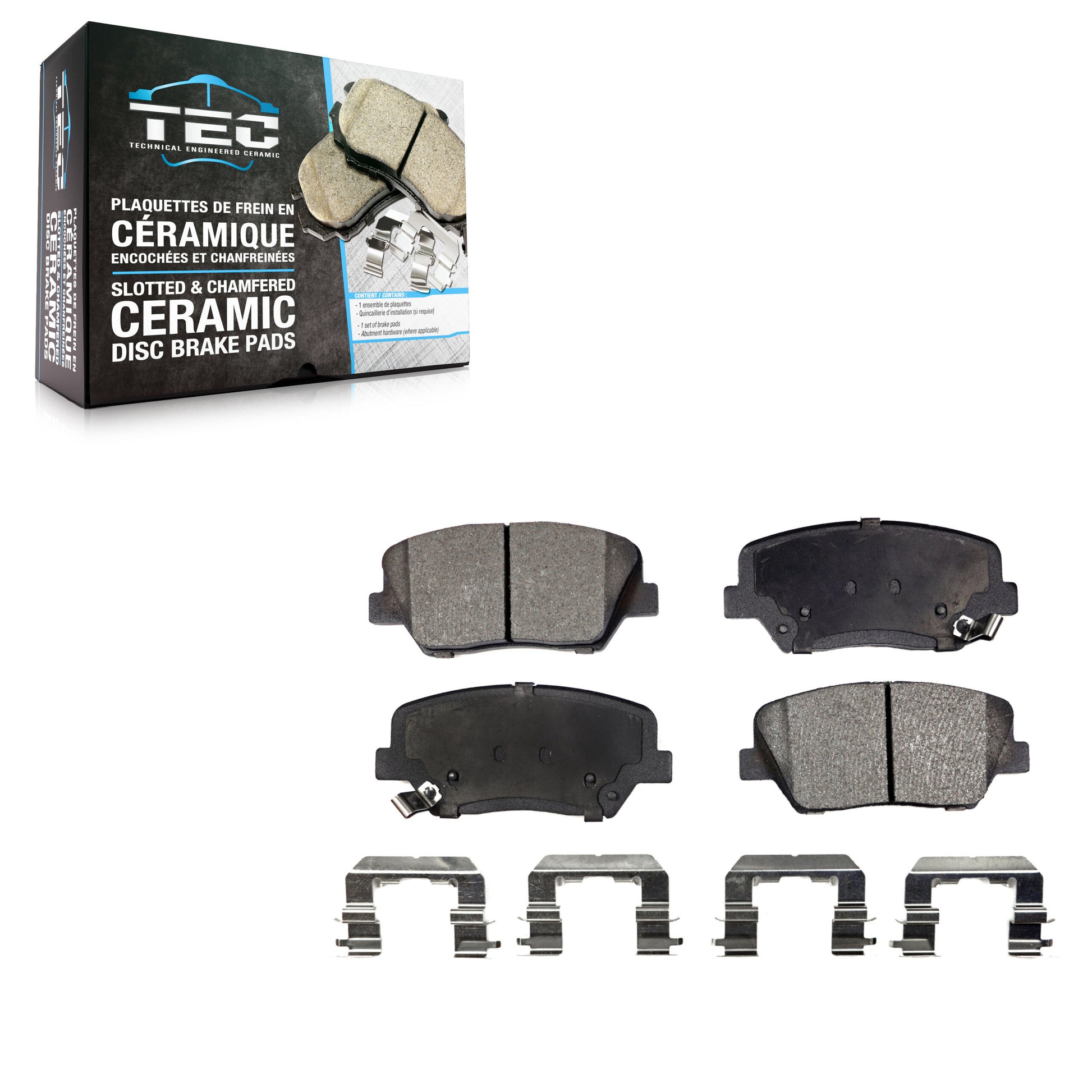 TEC TEC-1432 Disc Brake Pad for 2010-2017 Kia Rondo, Hyundai Santa Fe Sport, Hyundai Azera - Front