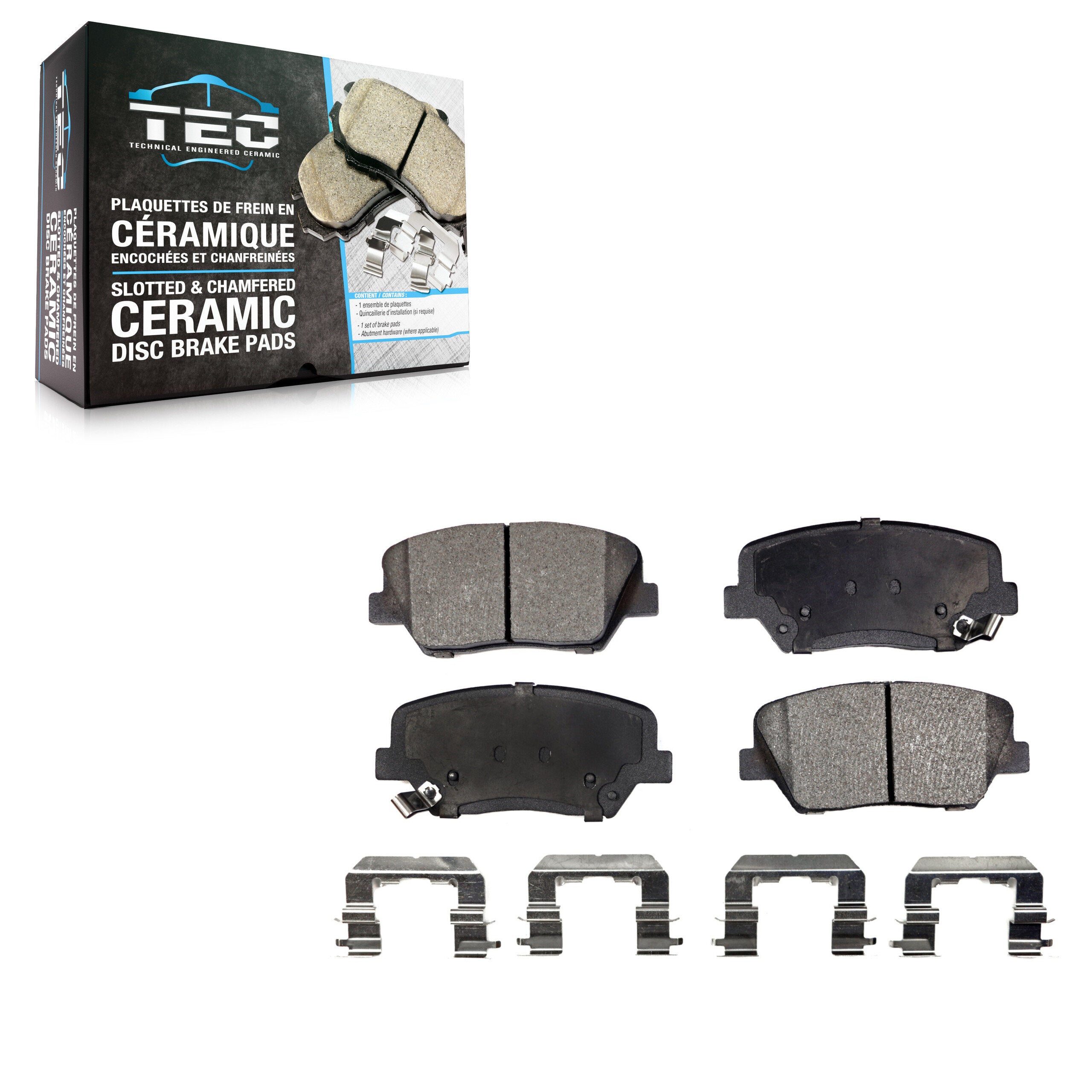 TEC TEC-1432 Disc Brake Pad for 2010-2017 Kia Rondo, Hyundai Santa Fe Sport, Hyundai Azera - Front