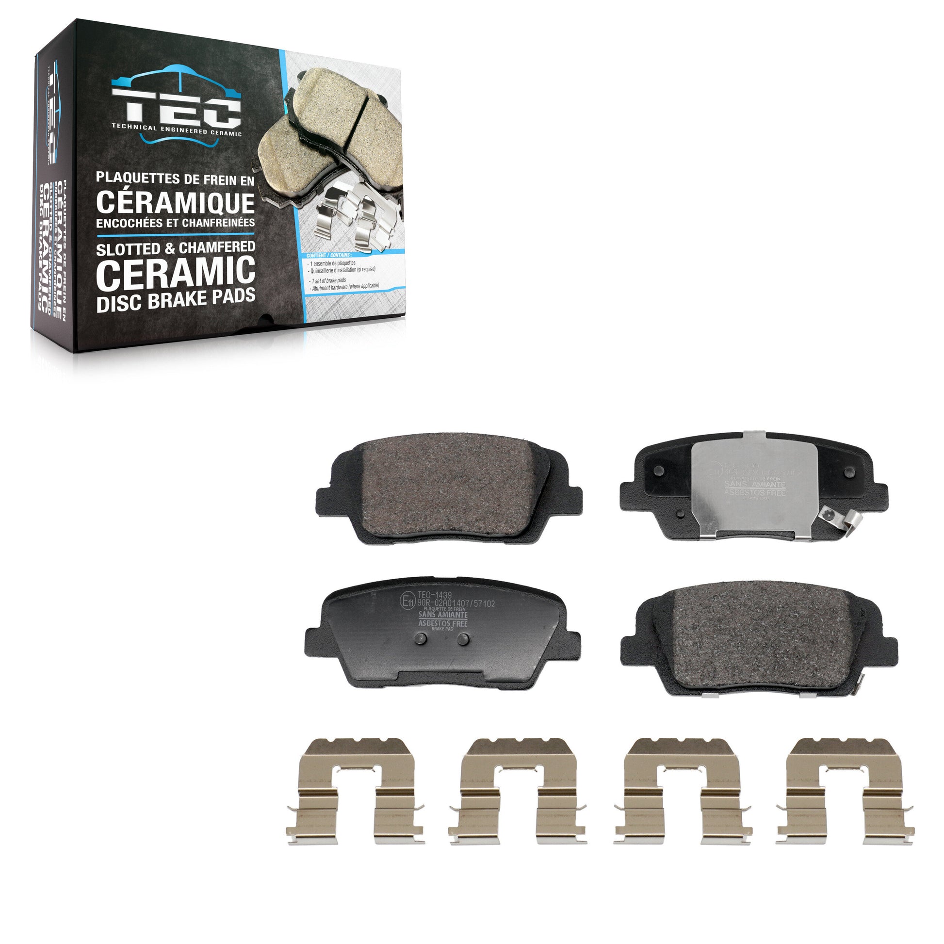 TEC TEC-1439 Disc Brake Pad for 2010-2016 Kia Sorento, Hyundai Santa Fe Sport, Hyundai Santa Fe XL - Rear