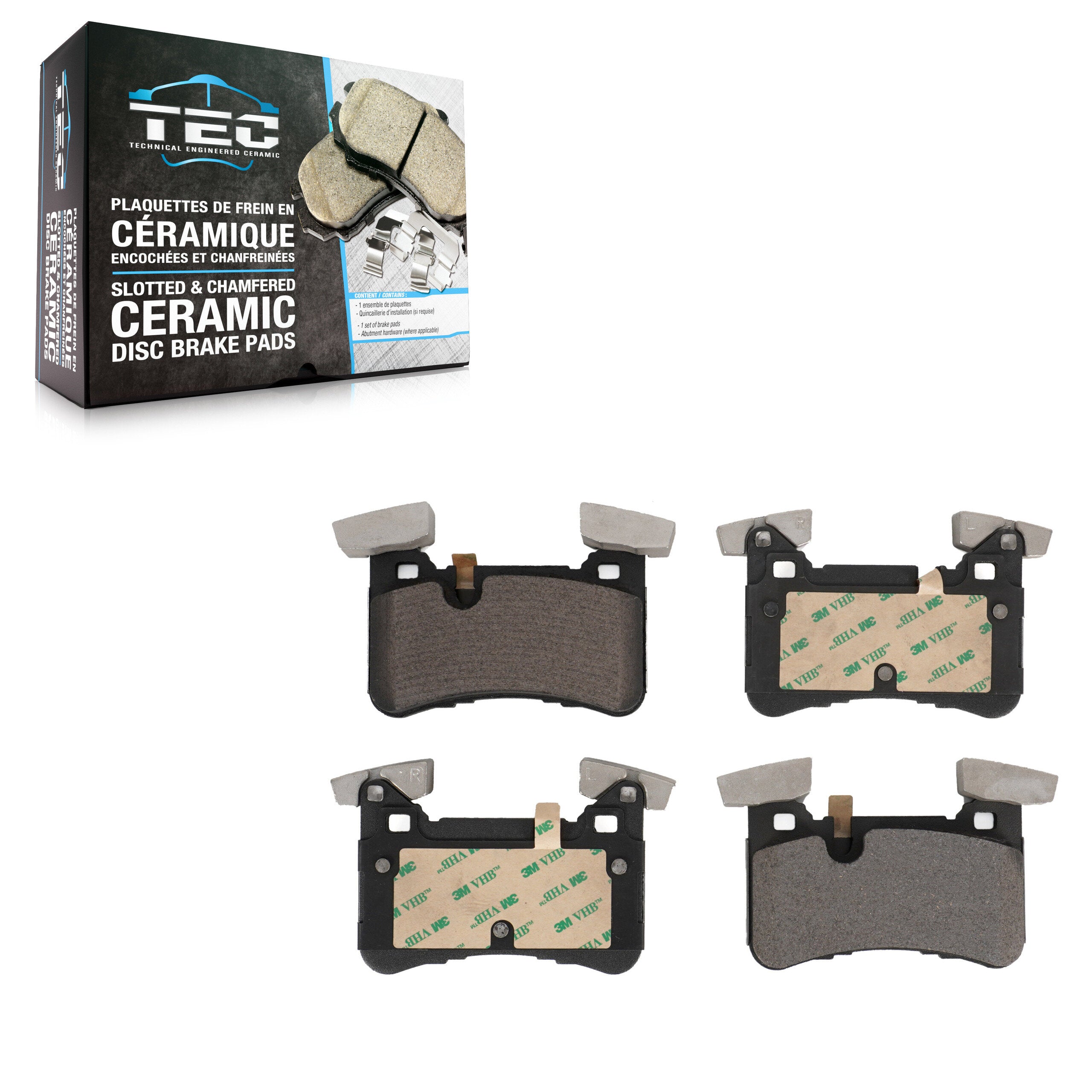 TEC TEC-1450 Disc Brake Pad for 2010-2018 Mercedes-Benz C63 AMG S, Mercedes-Benz C63 AMG, Mercedes-Benz CLS63 AMG S - Rear
