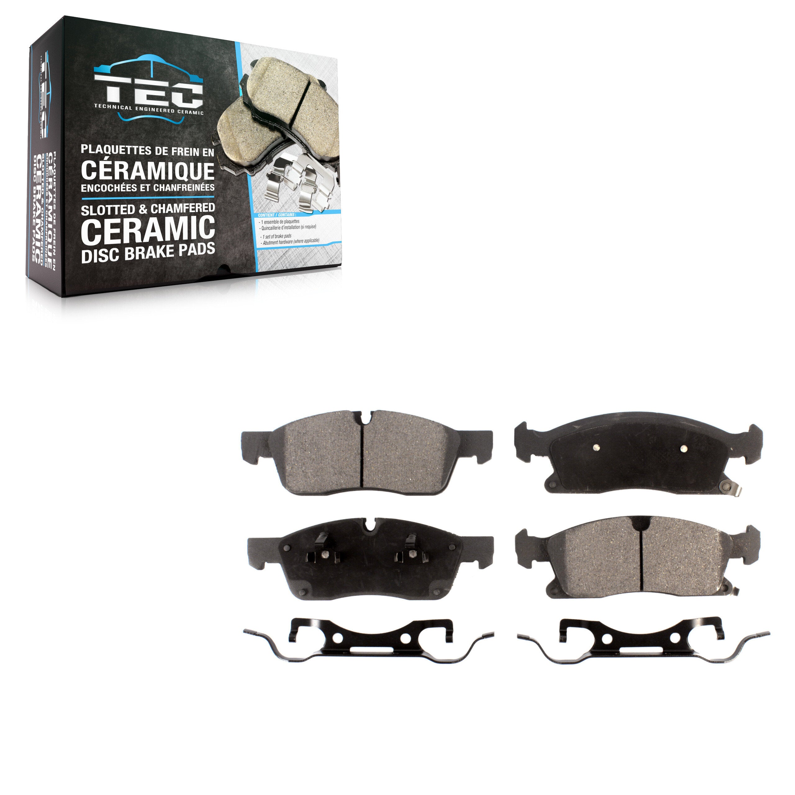TEC TEC-1455 Disc Brake Pad for 2011-2024 Dodge Durango, Jeep Grand Cherokee WK, Mercedes-Benz GLS450 - Front