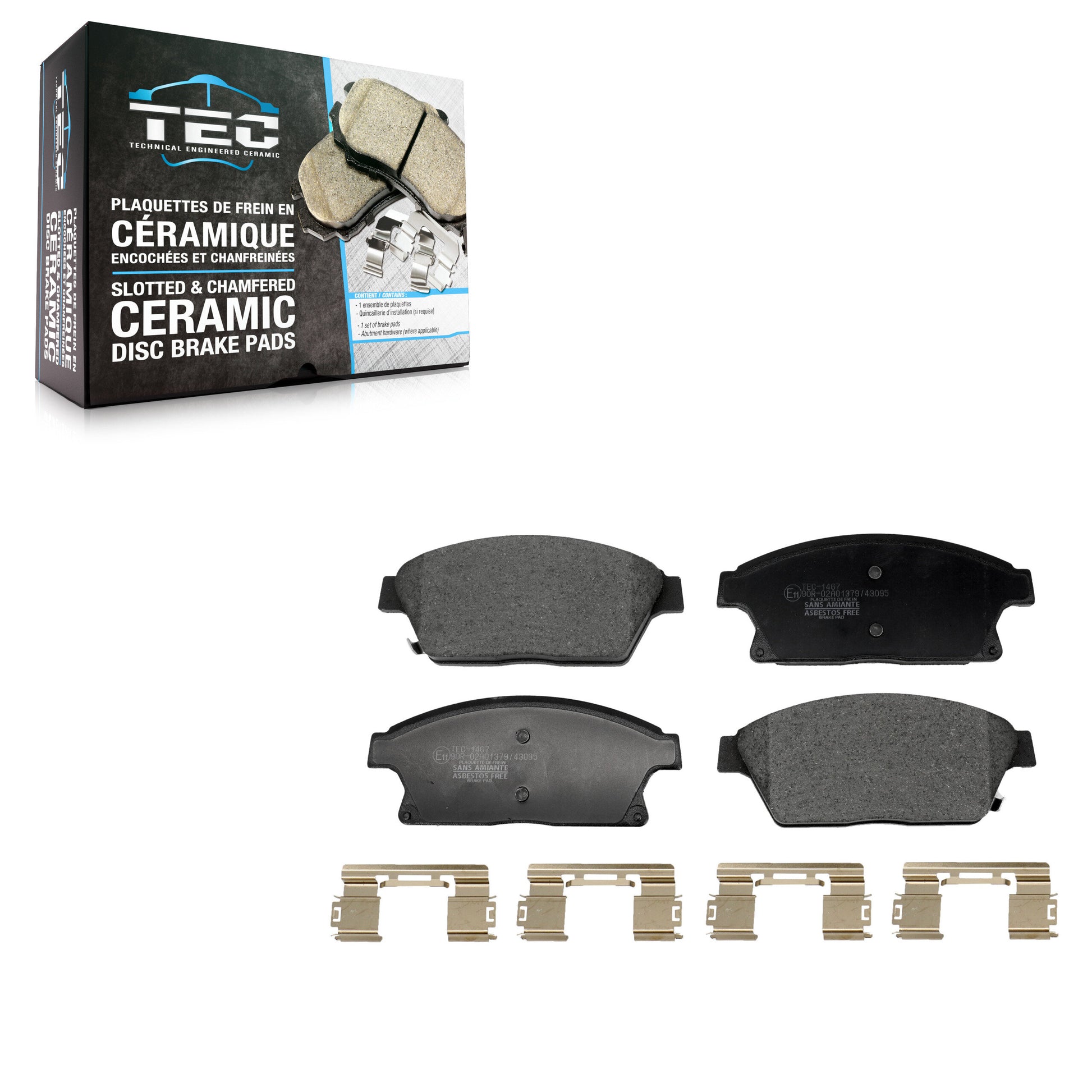TEC TEC-1467 Disc Brake Pad for 2011-2018 Cadillac ATS, Chevrolet Cruze, Buick Encore - Front