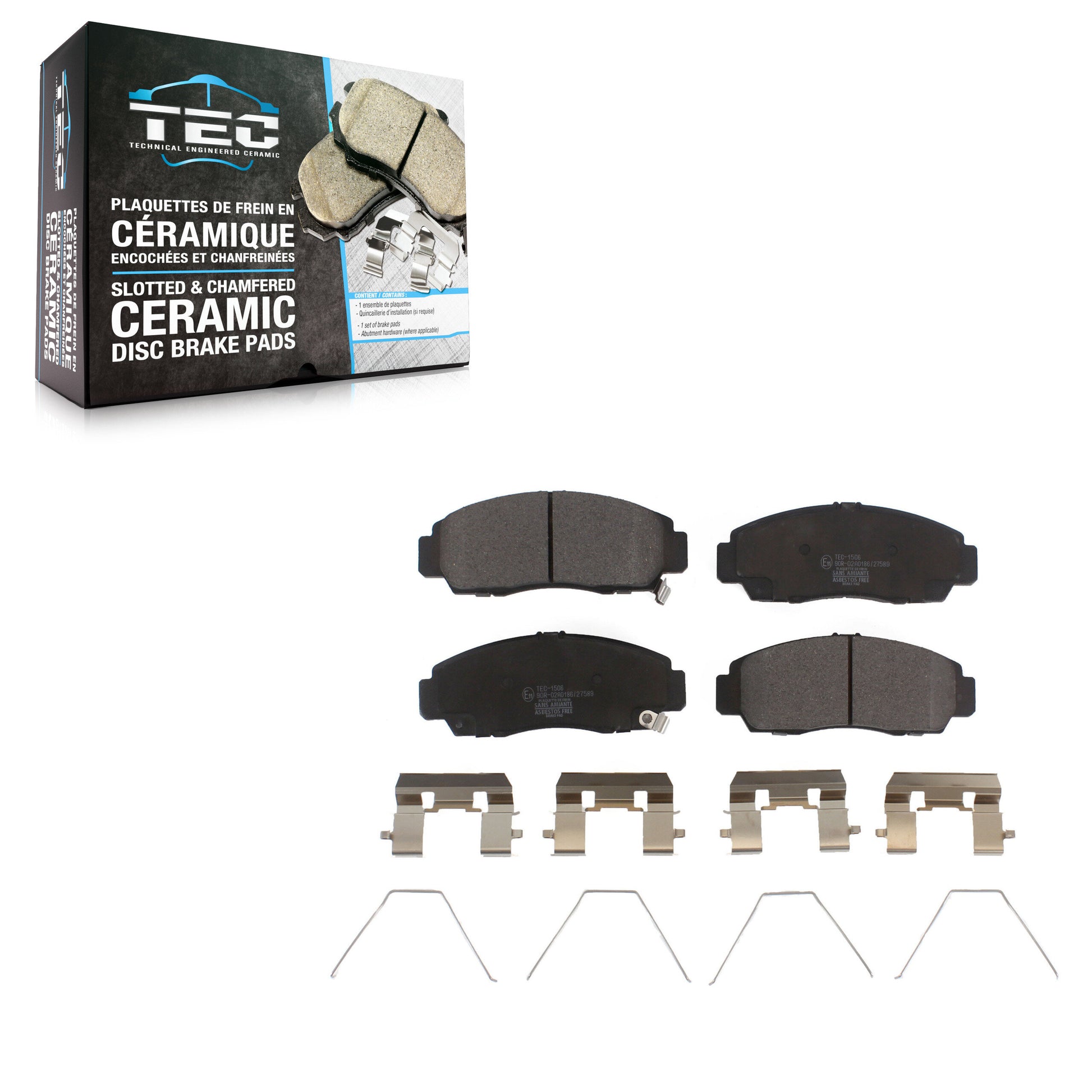TEC TEC-1506 Disc Brake Pad for 2010-2014 Honda Accord, Acura TSX - Front