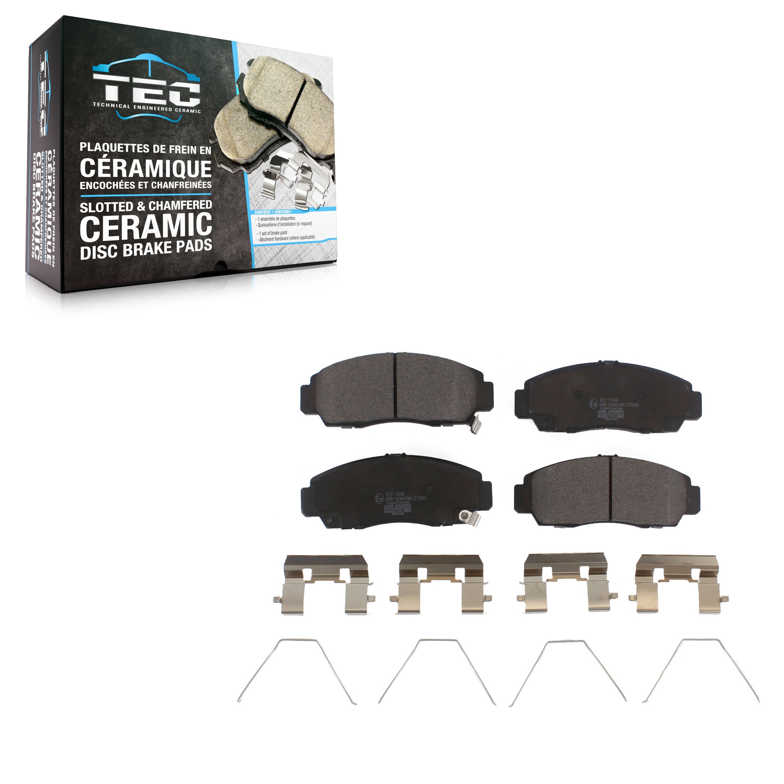 TEC TEC-1506 Disc Brake Pad for 2010-2014 Honda Accord, Acura TSX - Front