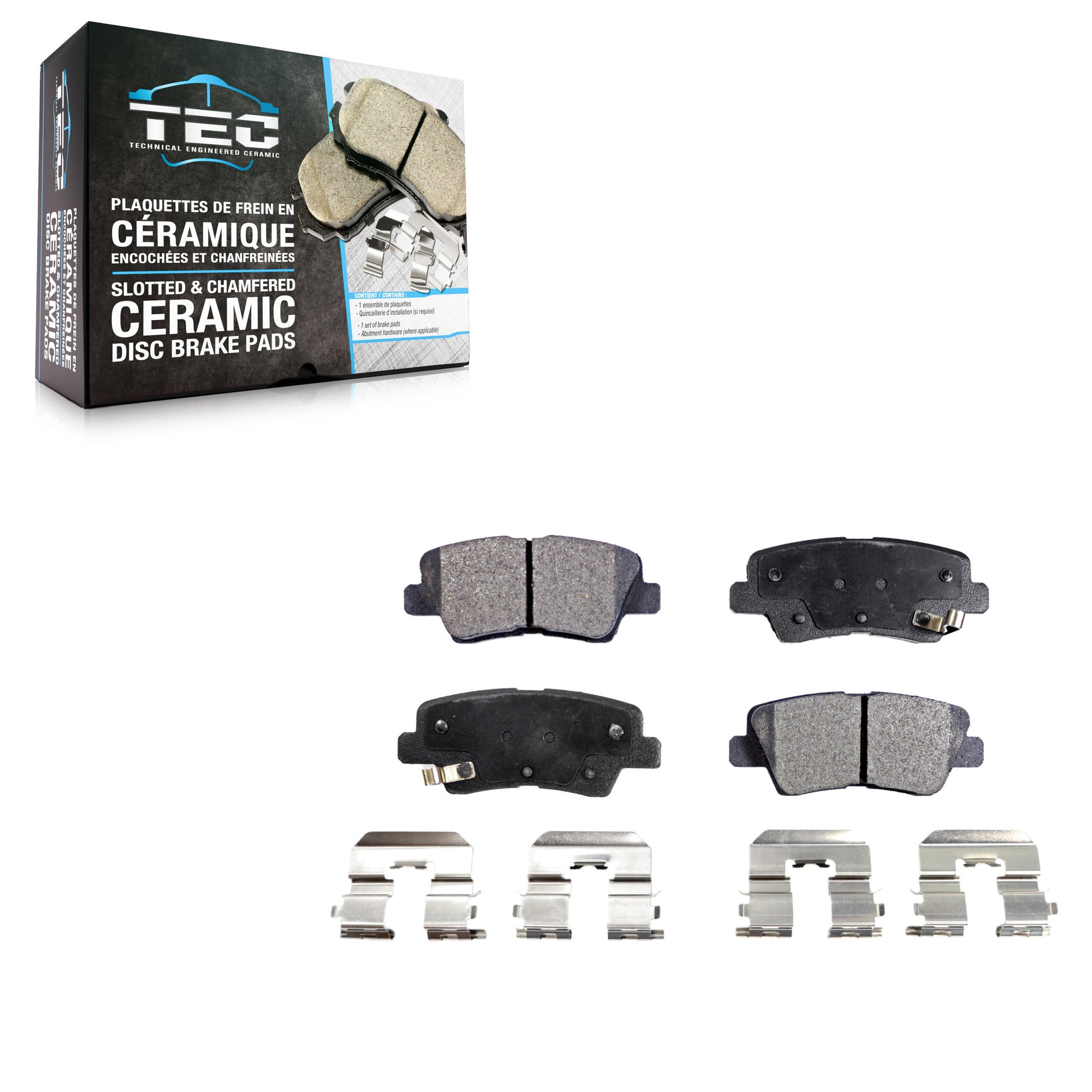 TEC TEC-1544 Disc Brake Pad for 2011-2018 Kia Rio, Kia Optima, Kia Soul EV - Rear