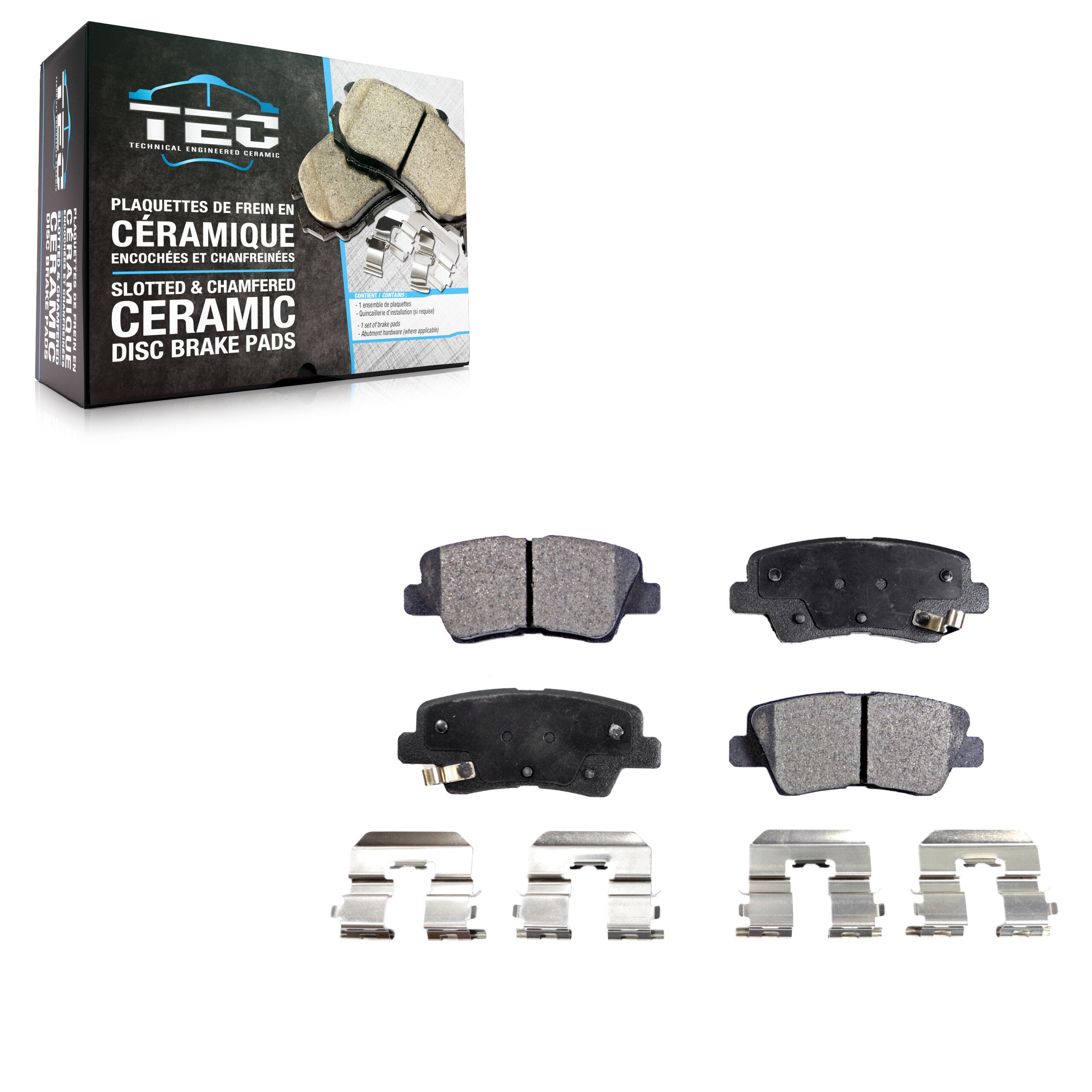 TEC TEC-1544 Disc Brake Pad for 2011-2018 Kia Rio, Kia Optima, Kia Soul EV - Rear